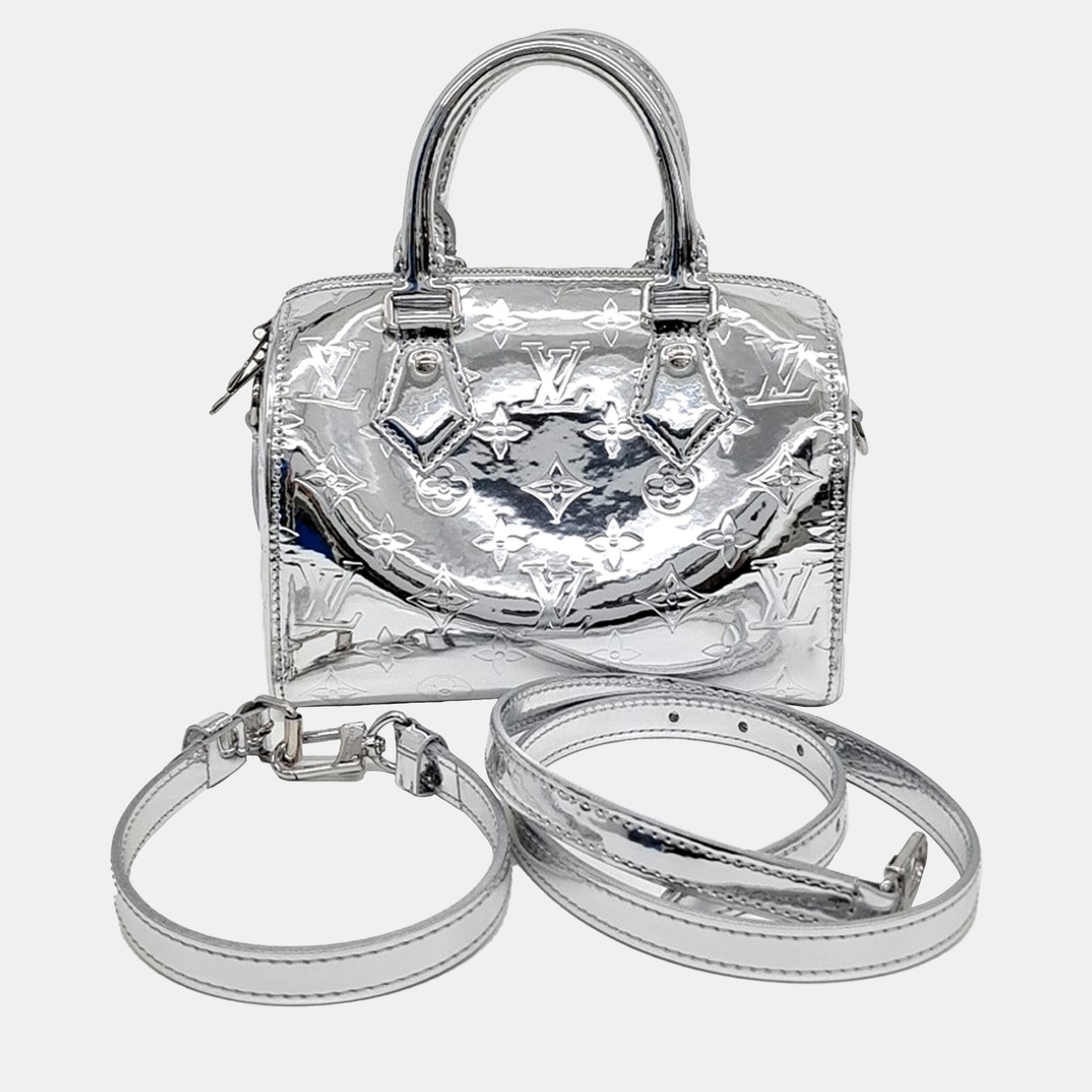 

Louis Vuitton Silver PVC Mirror Speedy 20