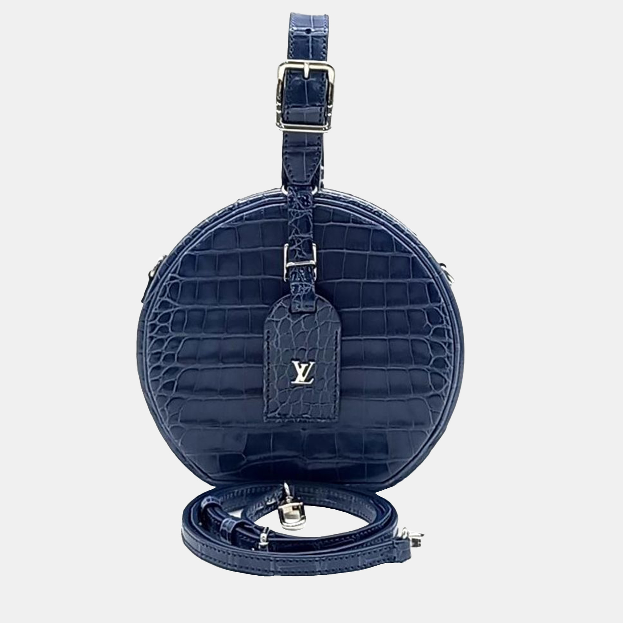 

Louis Vuitton Blue Leather Wani Petite Boite Chapeau bag