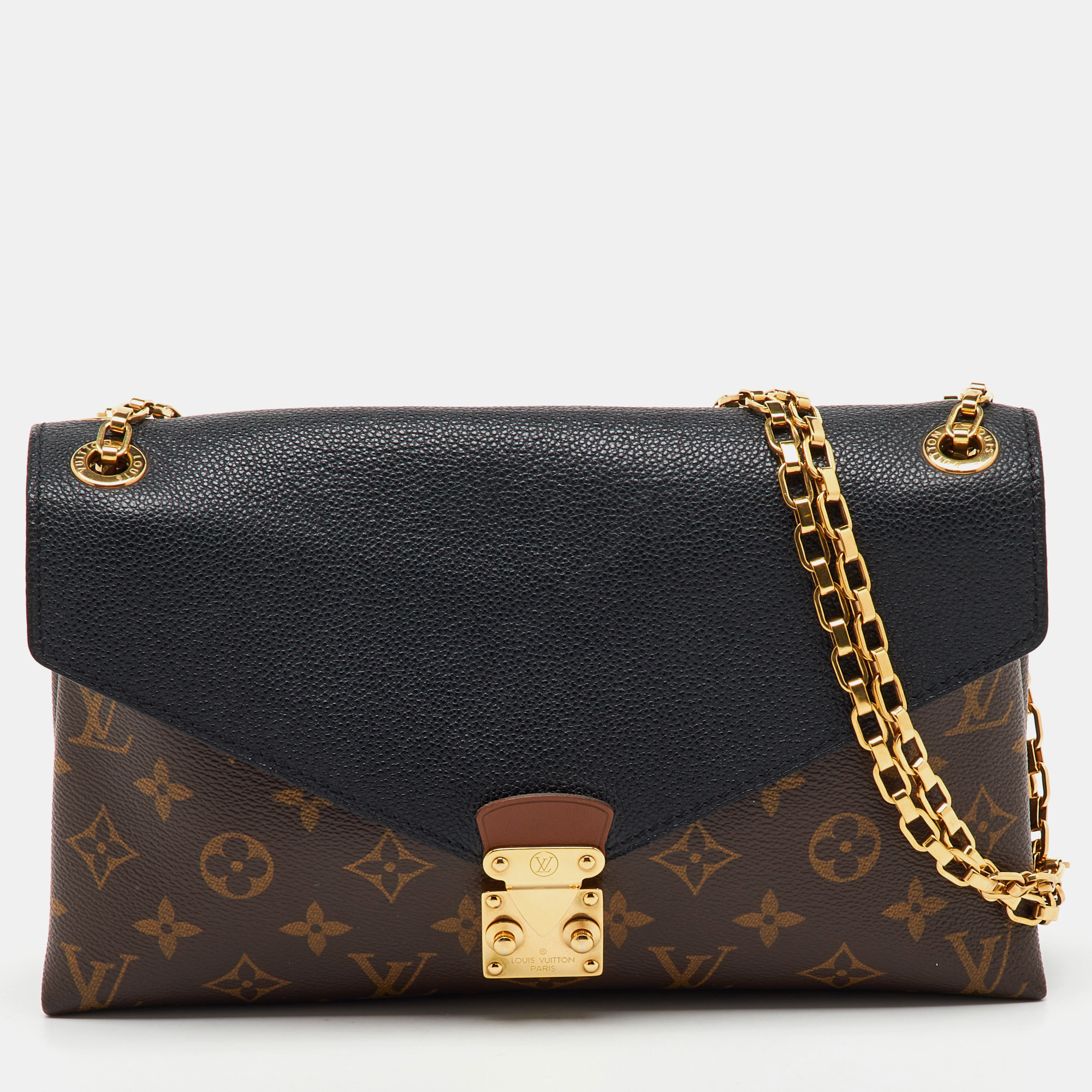 

Louis Vuitton Black Monogram Canvas and Leather Pallas Chain Bag