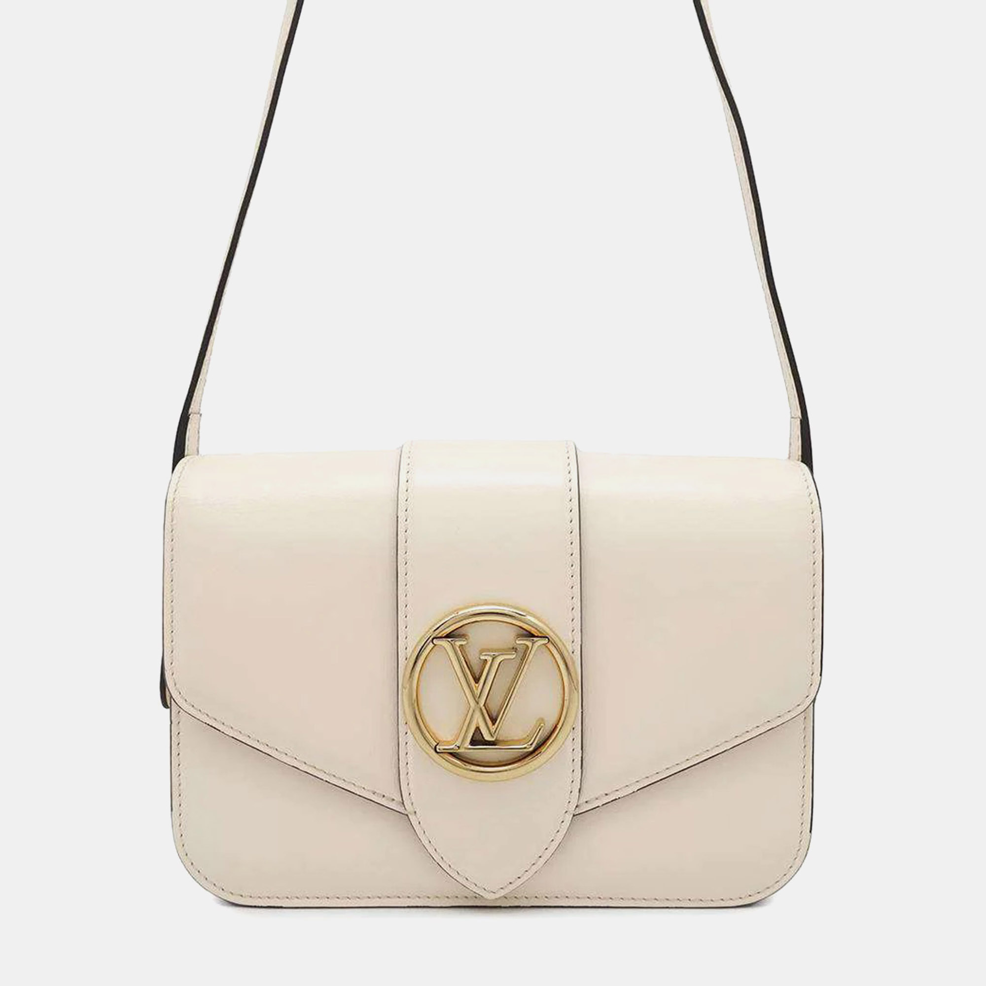 

Louis Vuitton Smooth Cowhide Leather Pont Neuf Shoulder Bag, White