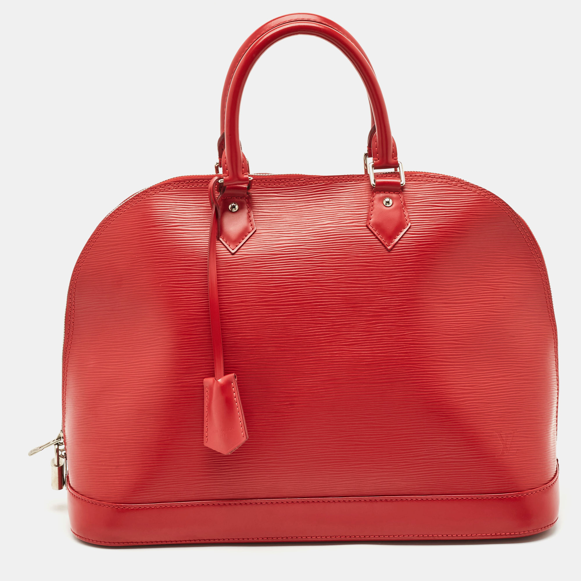 

Louis Vuitton Rubis Epi Leather Alma GM Bag, Red