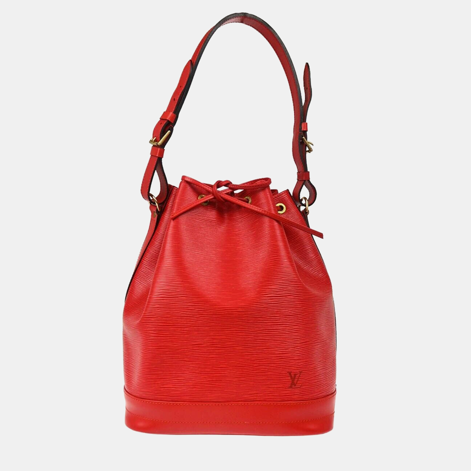 

Louis Vuitton Red Epi Noe Bucket Shoulder Bag