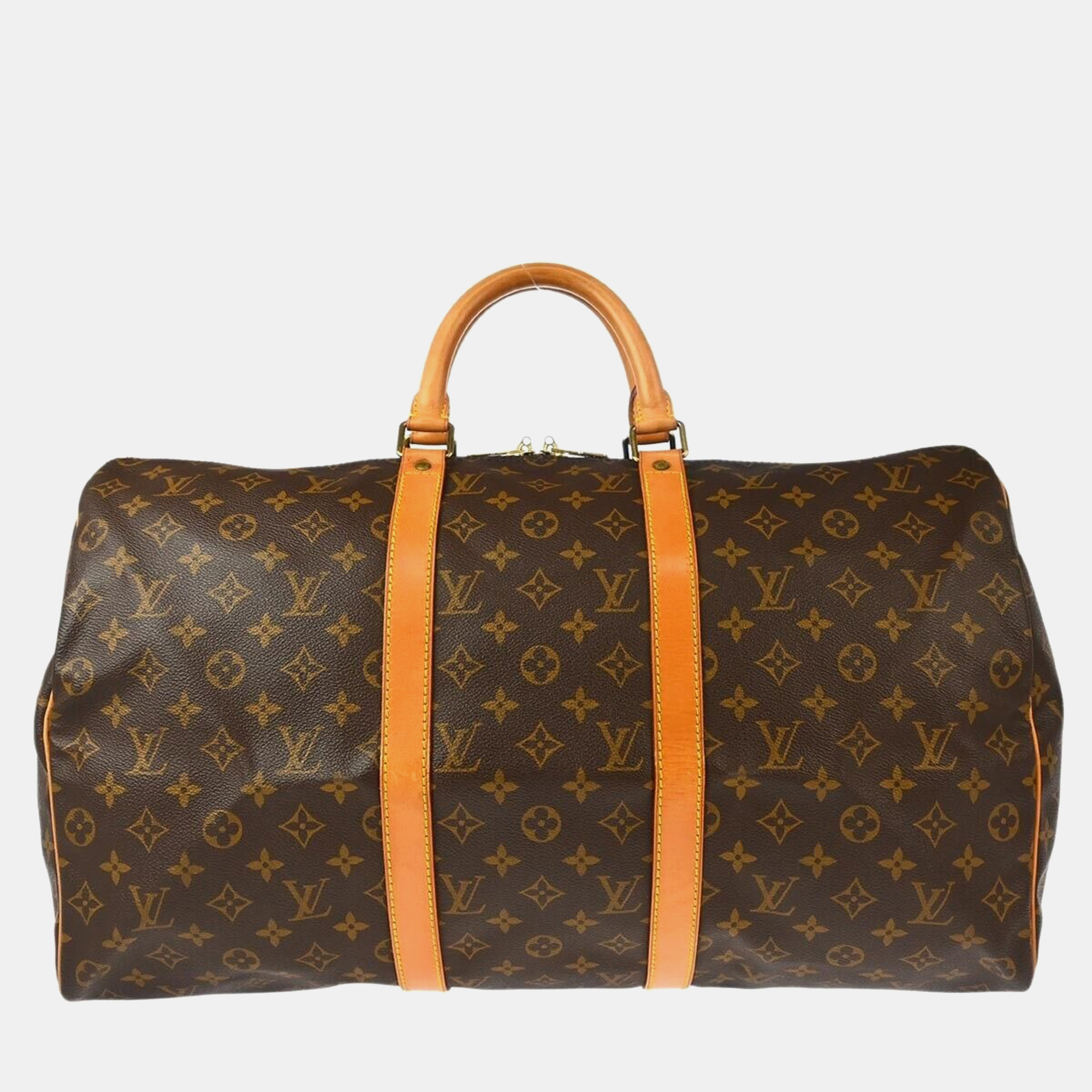 

Louis Vuitton Monogram Keepall 50 Duffle Travel Handbag, Brown