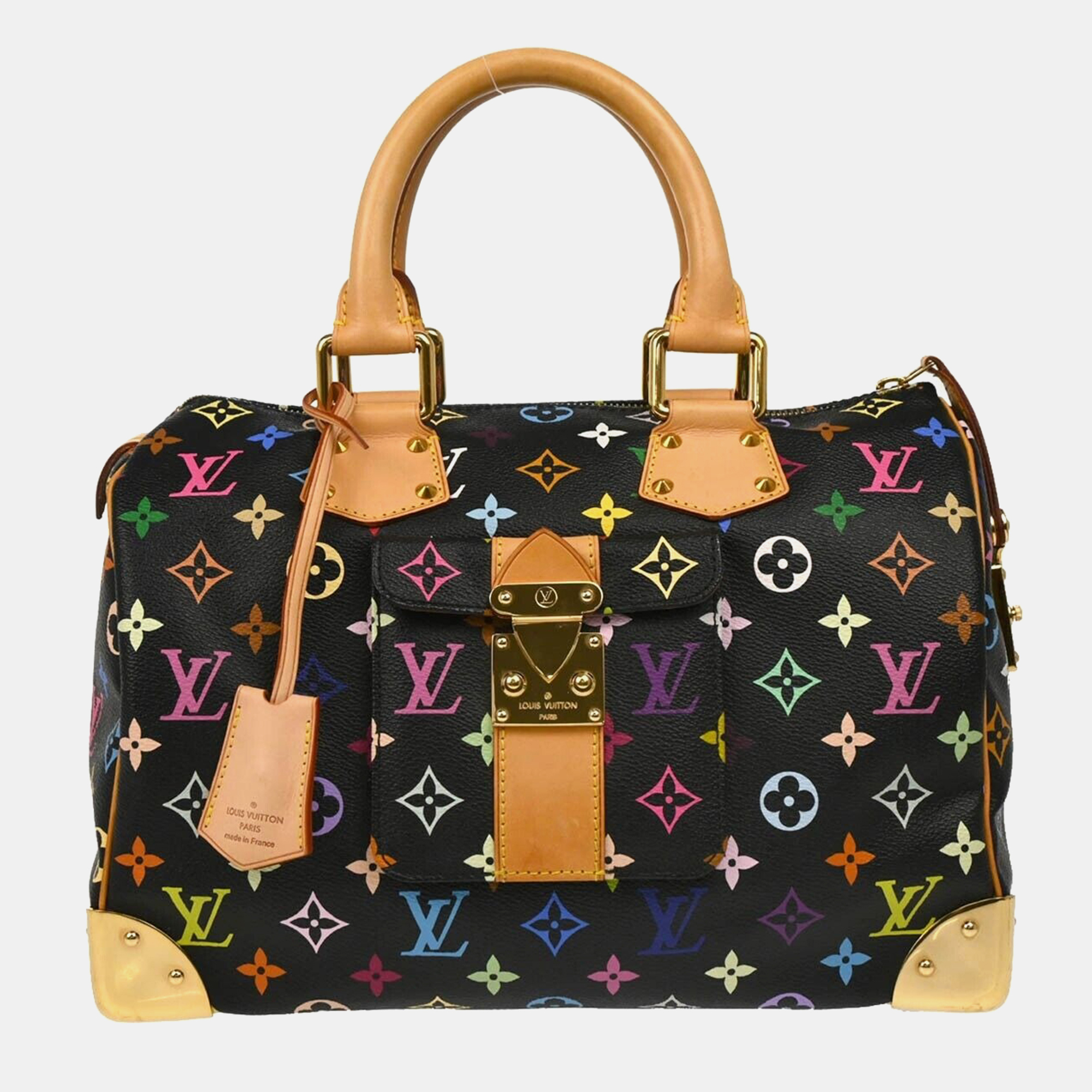 

Louis Vuitton Black Multicolor Monogram Speedy 30 Handbag
