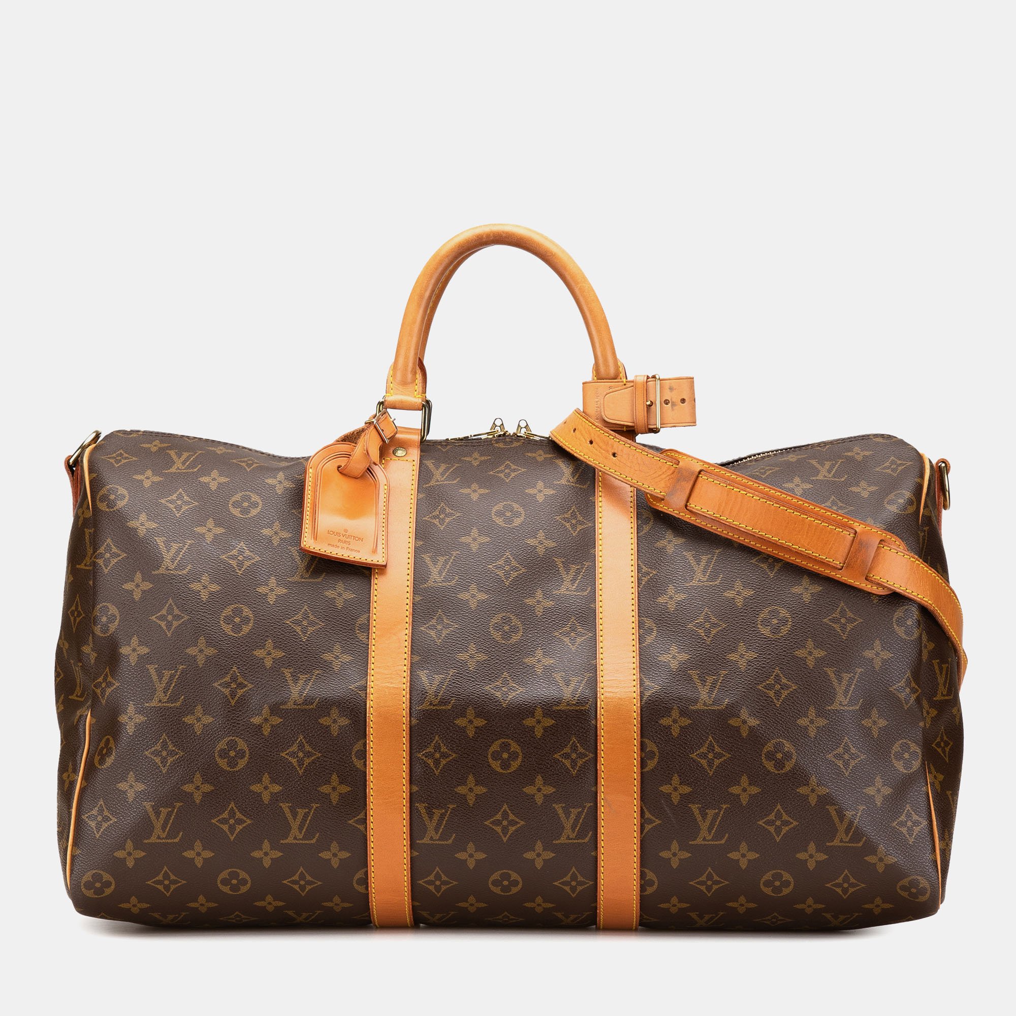 

Louis Vuitton Brown Monogram Keepall Bandouliere 50