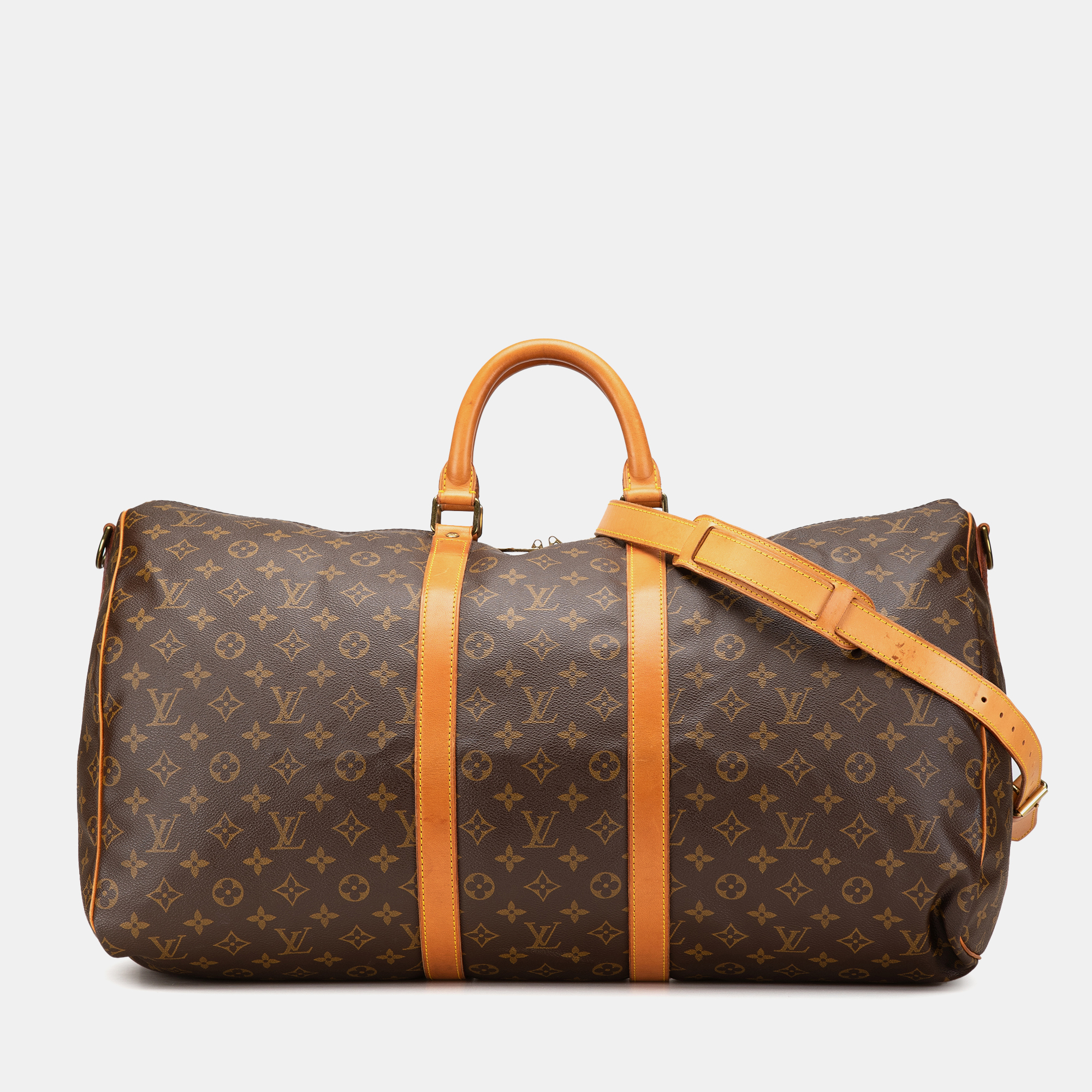

Louis Vuitton Brown Monogram Keepall Bandouliere 55