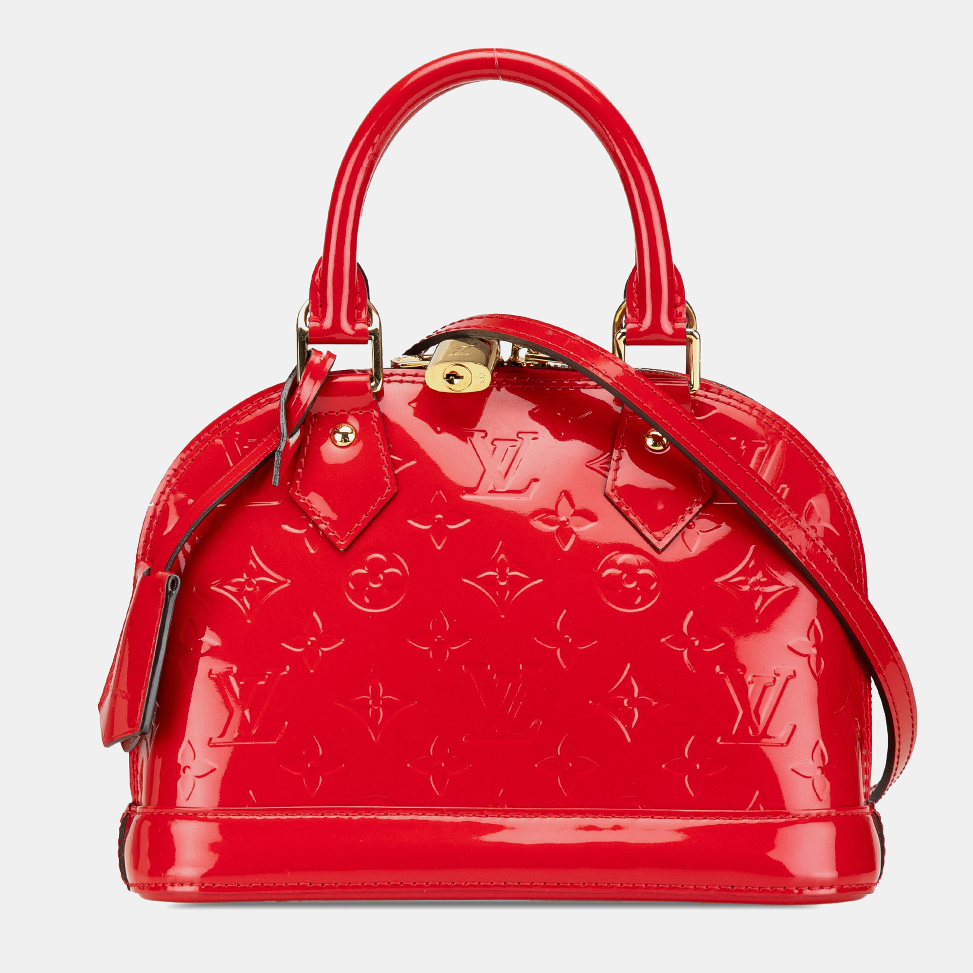 

Louis Vuitton Red Monogram Vernis Alma BB Bag