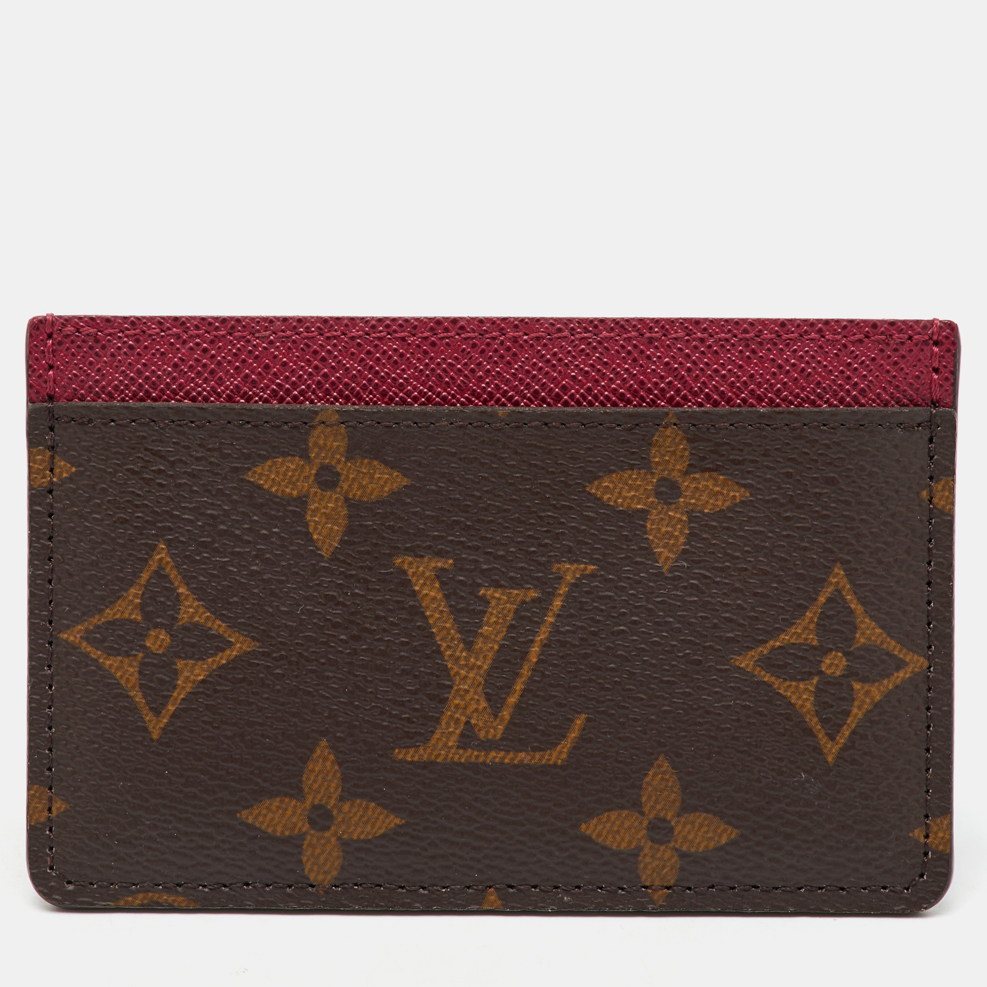 

Louis Vuitton Monogram Canvas and Leather Card Holder, Brown
