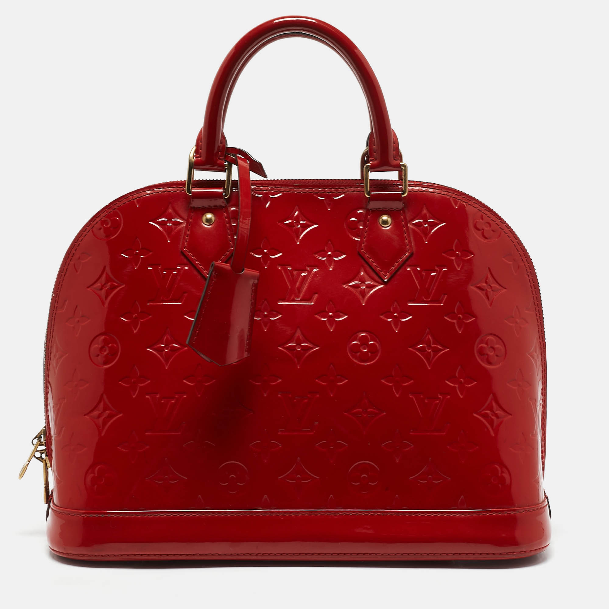 

Louis Vuitton Indian Rose Monogram Vernis Alma PM Bag, Red