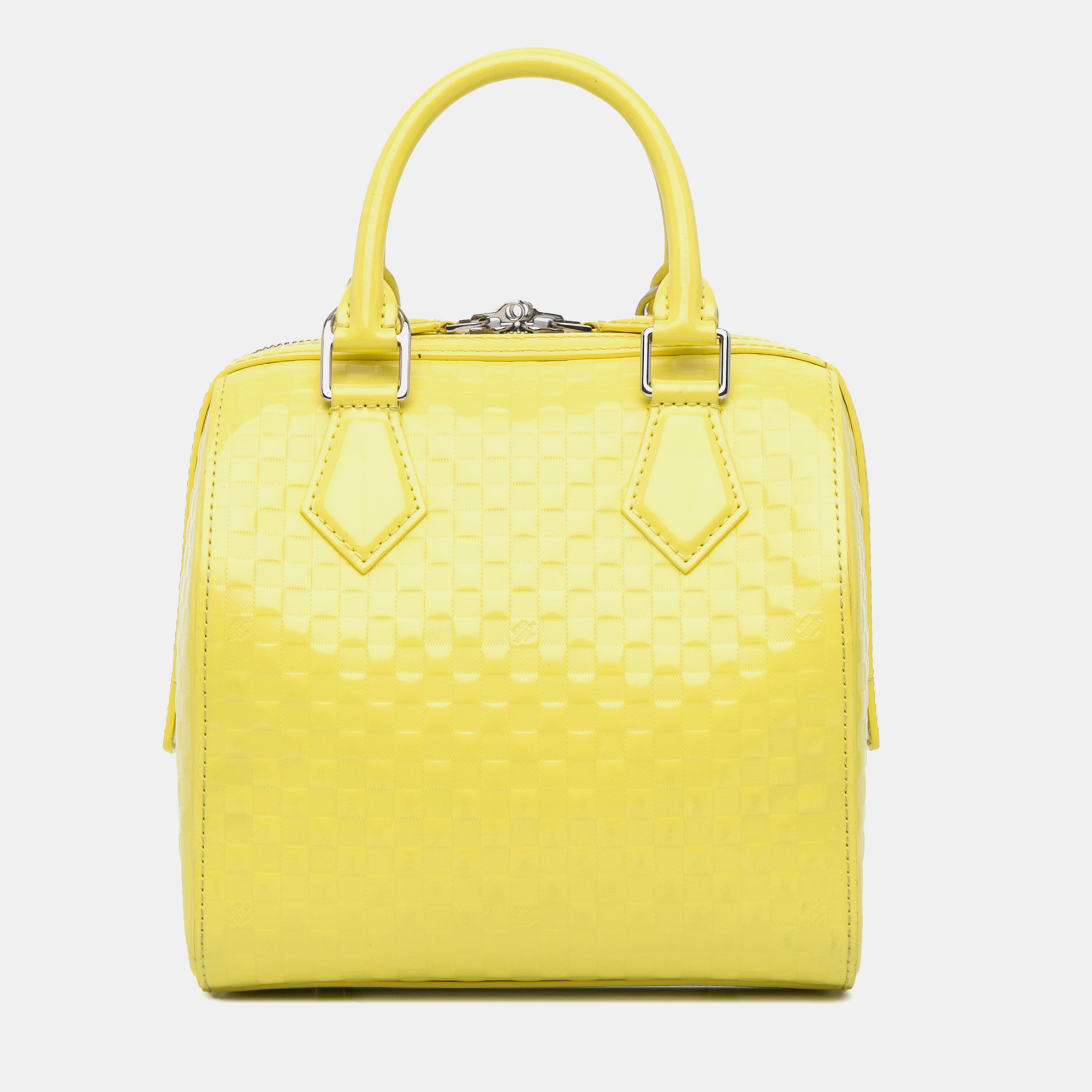 

Louis Vuitton Yellow Damier Facette Speedy Cube PM