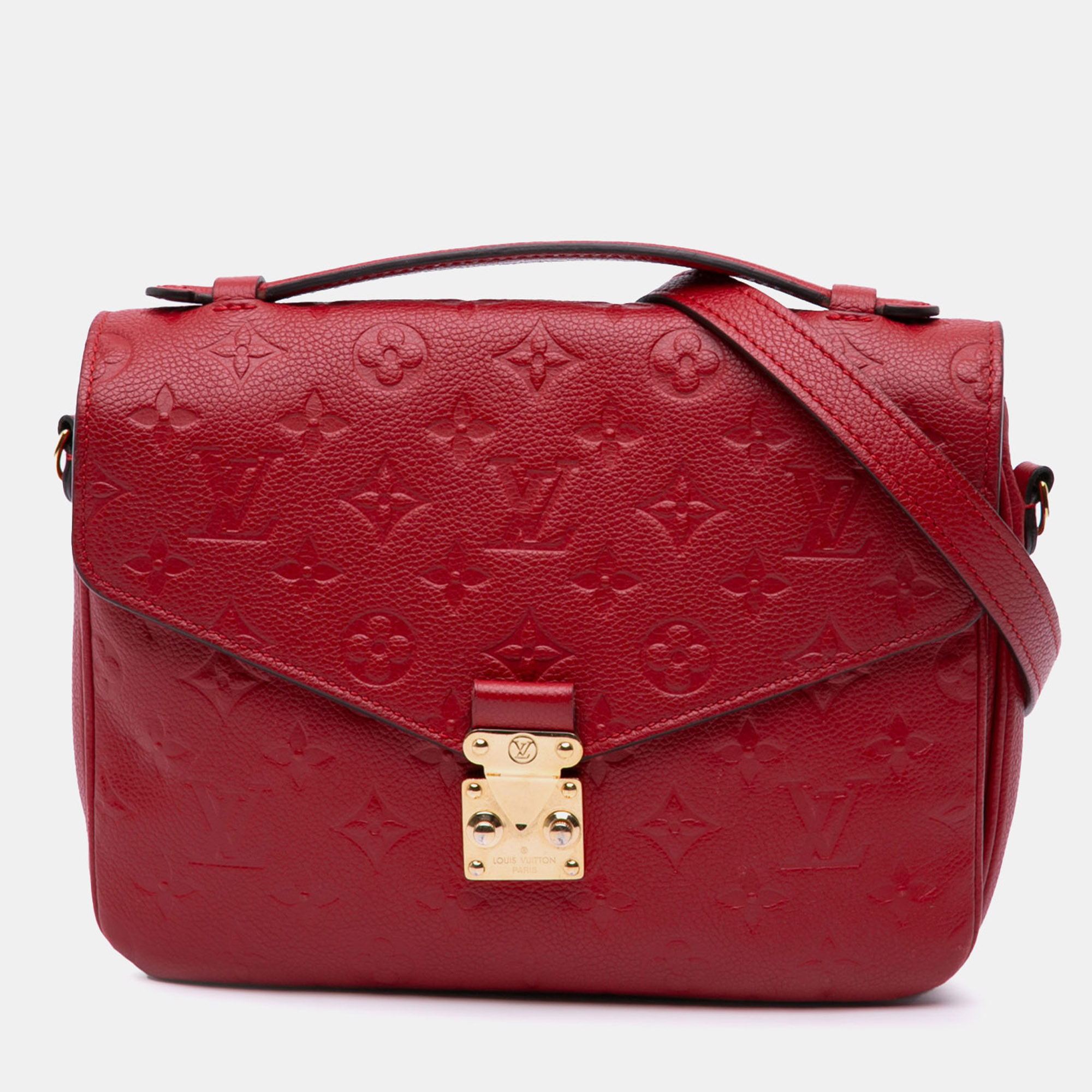 

Louis Vuitton Red Monogram Empreinte Pochette Metis