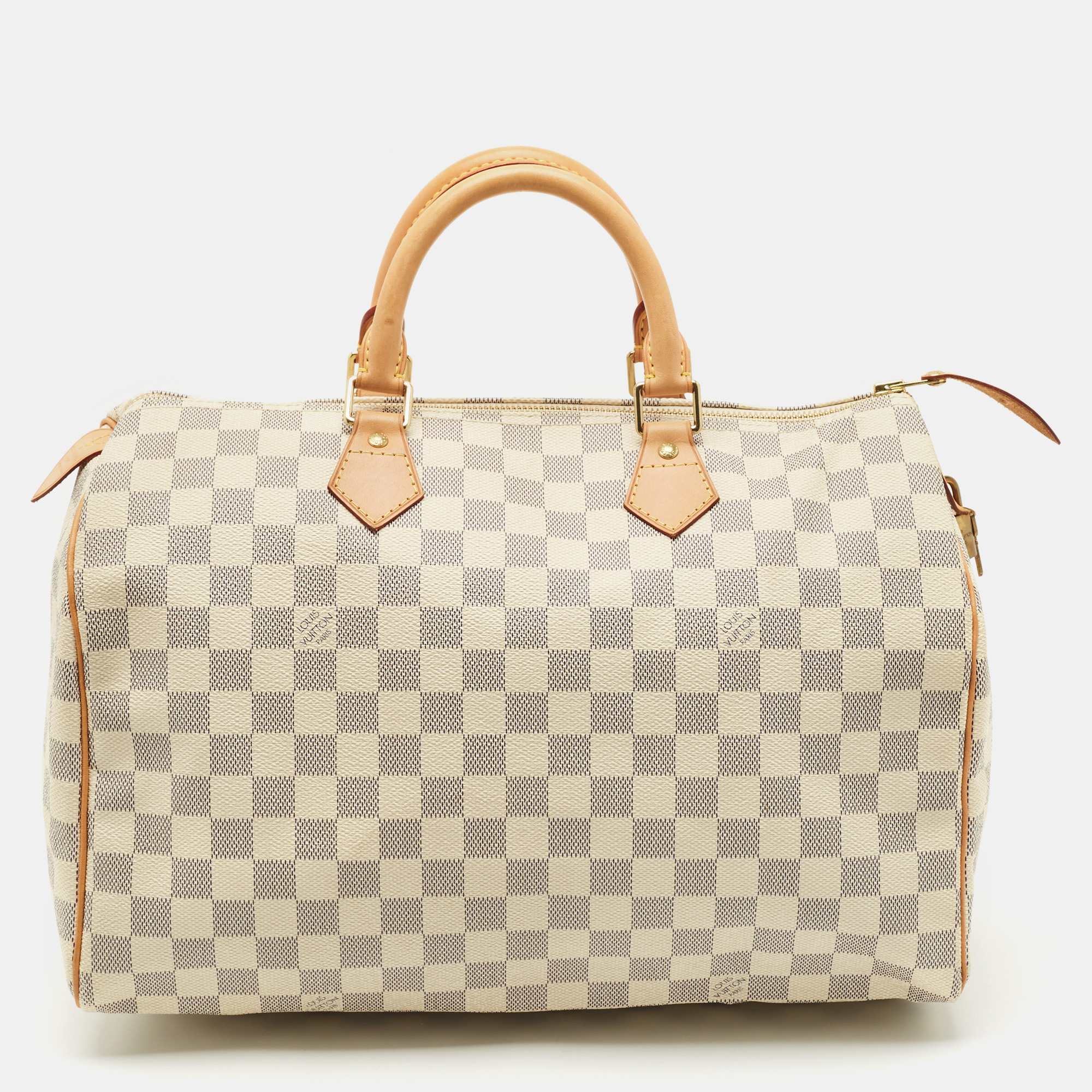 

Louis Vuitton Damier Azur Canvas Speedy 35 Bag, Grey