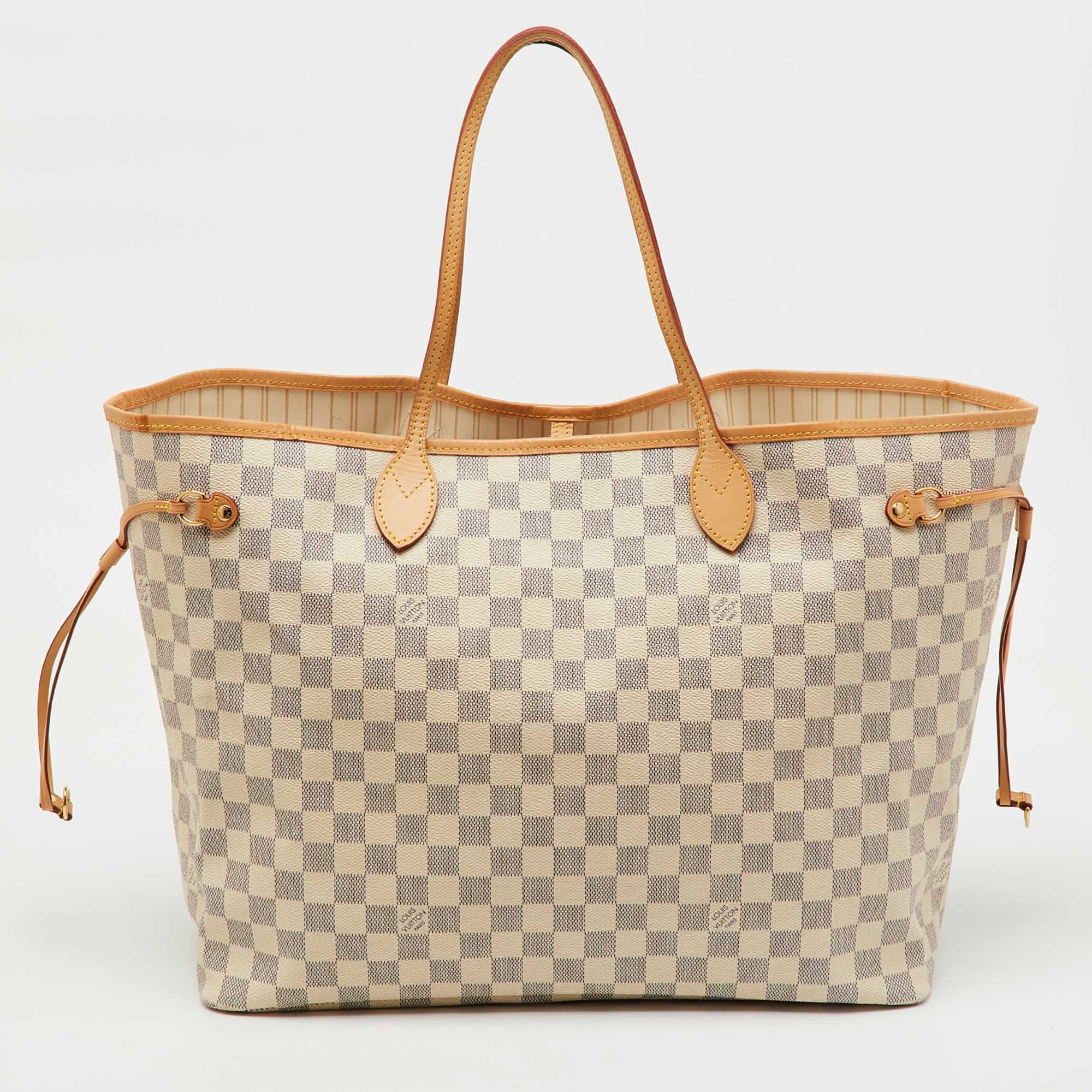 

Louis Vuitton Damier Azur Canvas Neverfull GM Bag, White