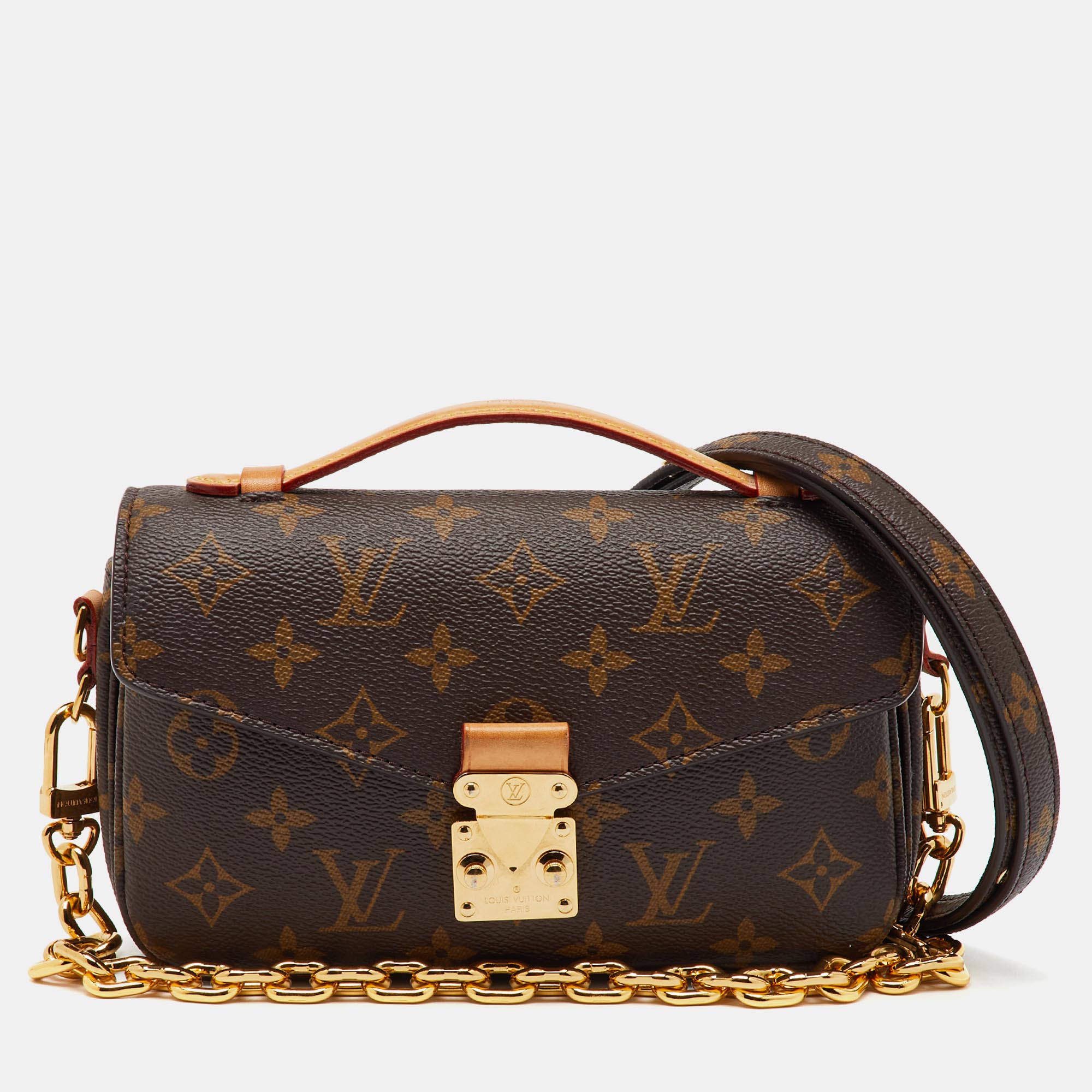 

Louis Vuitton Monogram Canvas Pochette Métis East West Bag, Brown