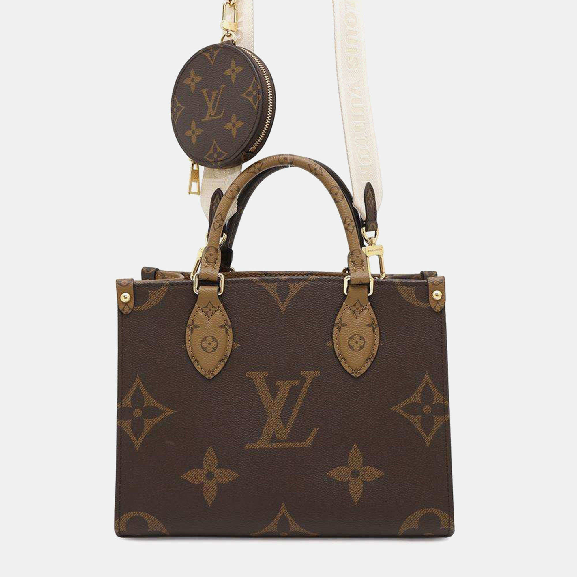 

Louis Vuitton Monogram Monogram Reverse Canvas Monogram Giant Onthego Size Pm, Brown
