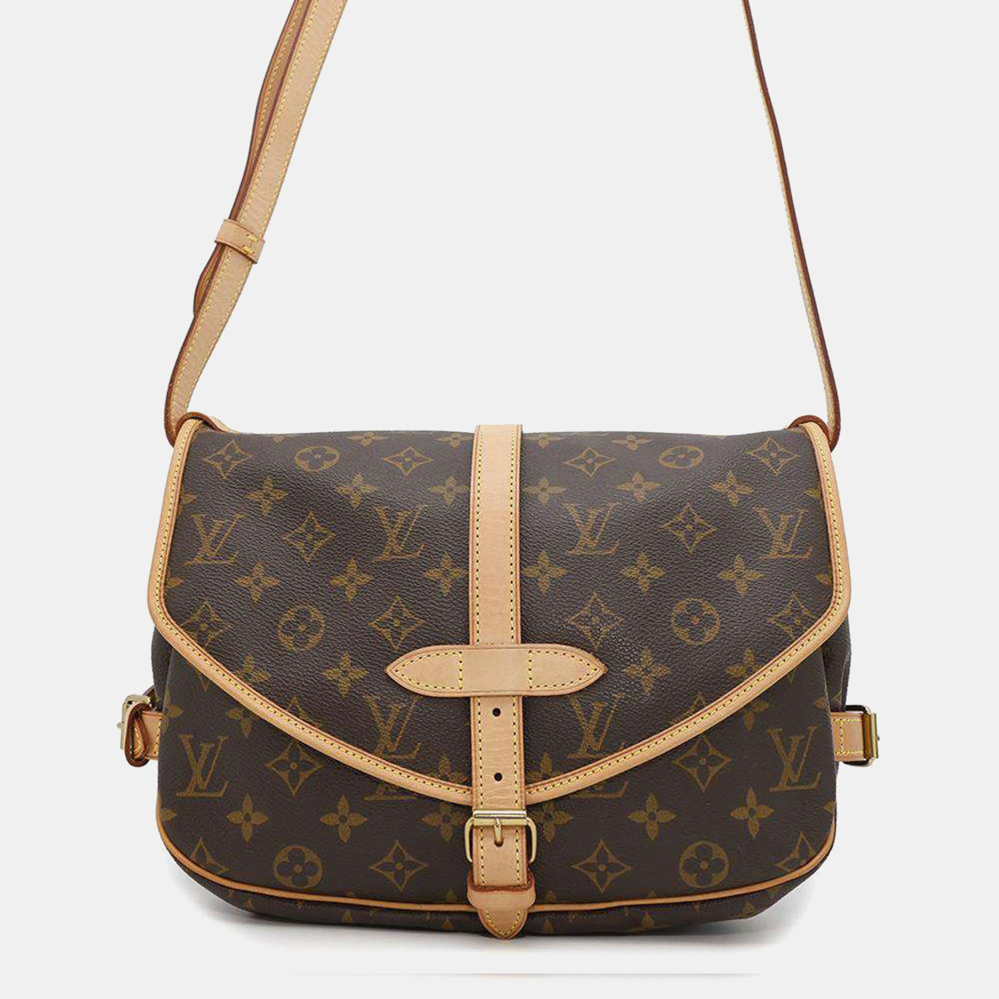 

Louis Vuitton Brown Monogram Saumur Size