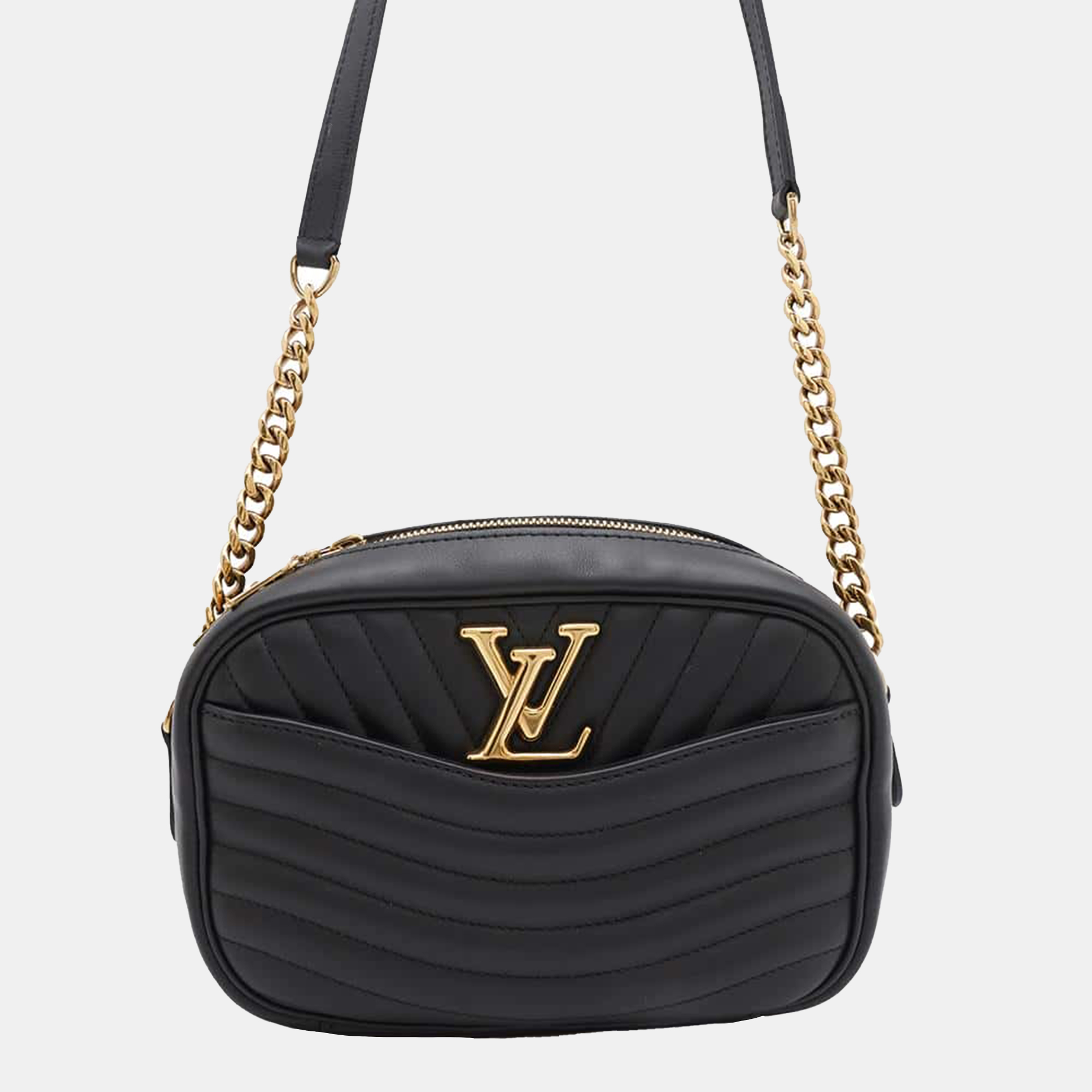 

Louis Vuitton Noir Leather New Wave Camera Bag, Black