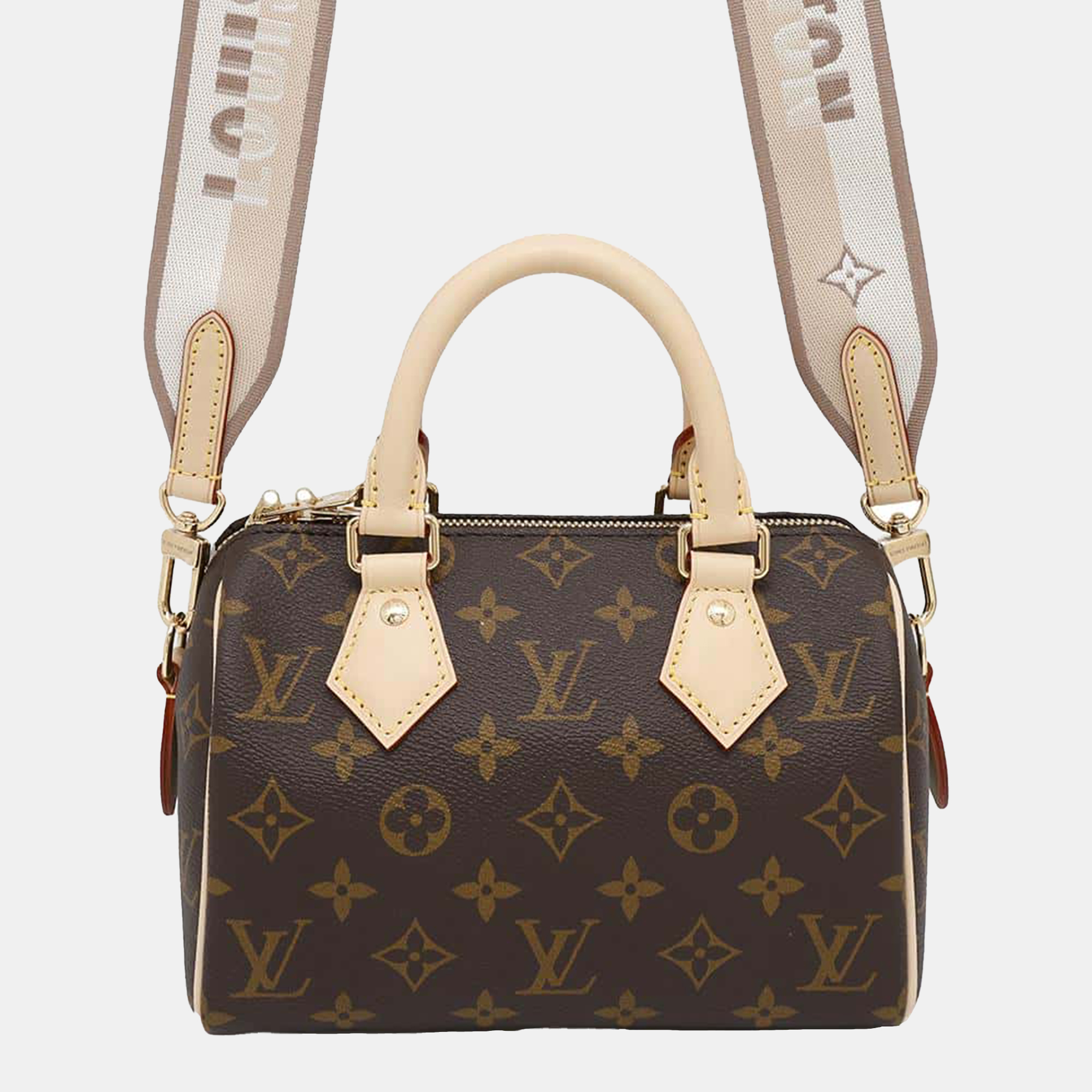 

Louis Vuitton Red/Beige Monogram Speedy Bandouliere 20