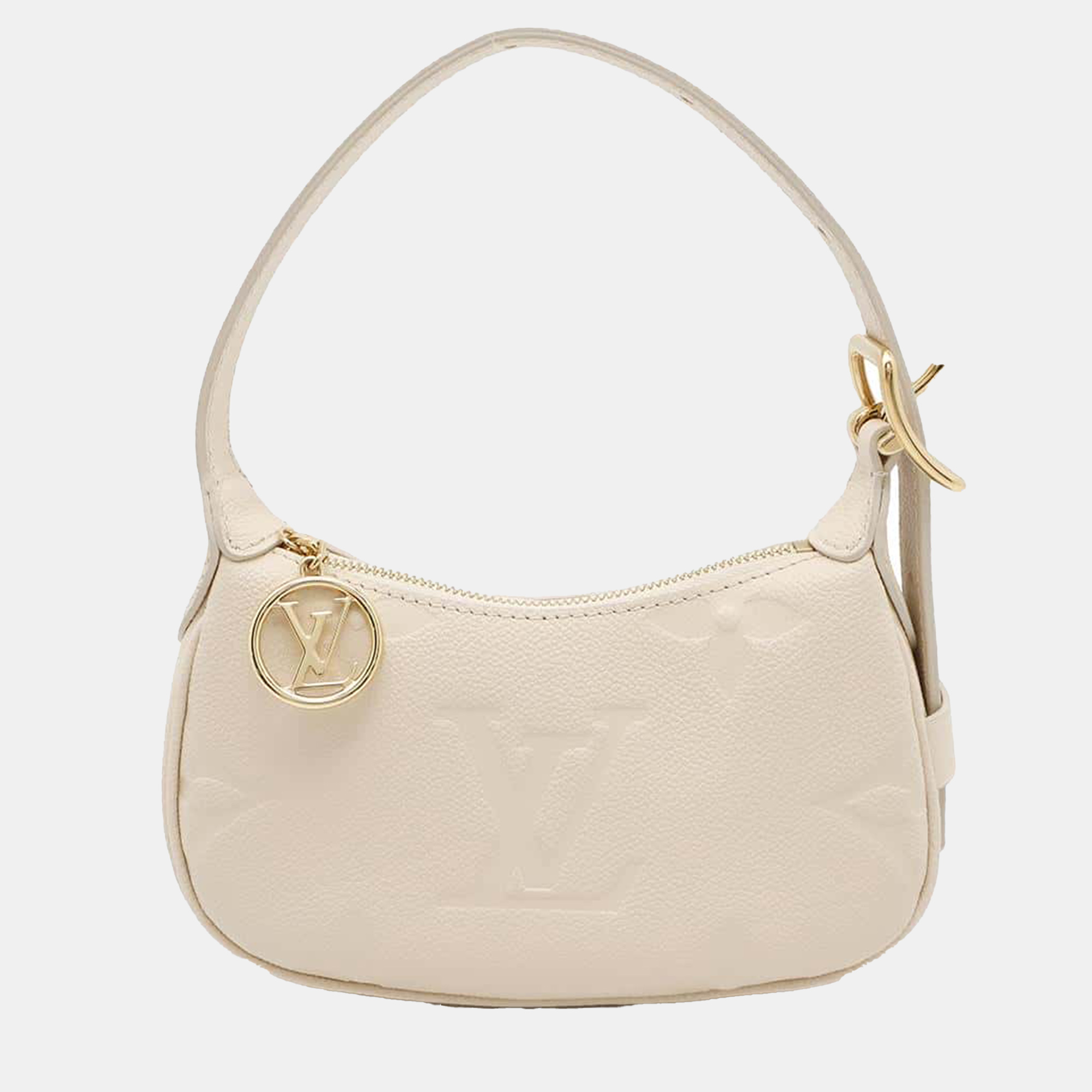 

Louis Vuitton Claim Monogram Empreinte Leather Moon Mini, Cream