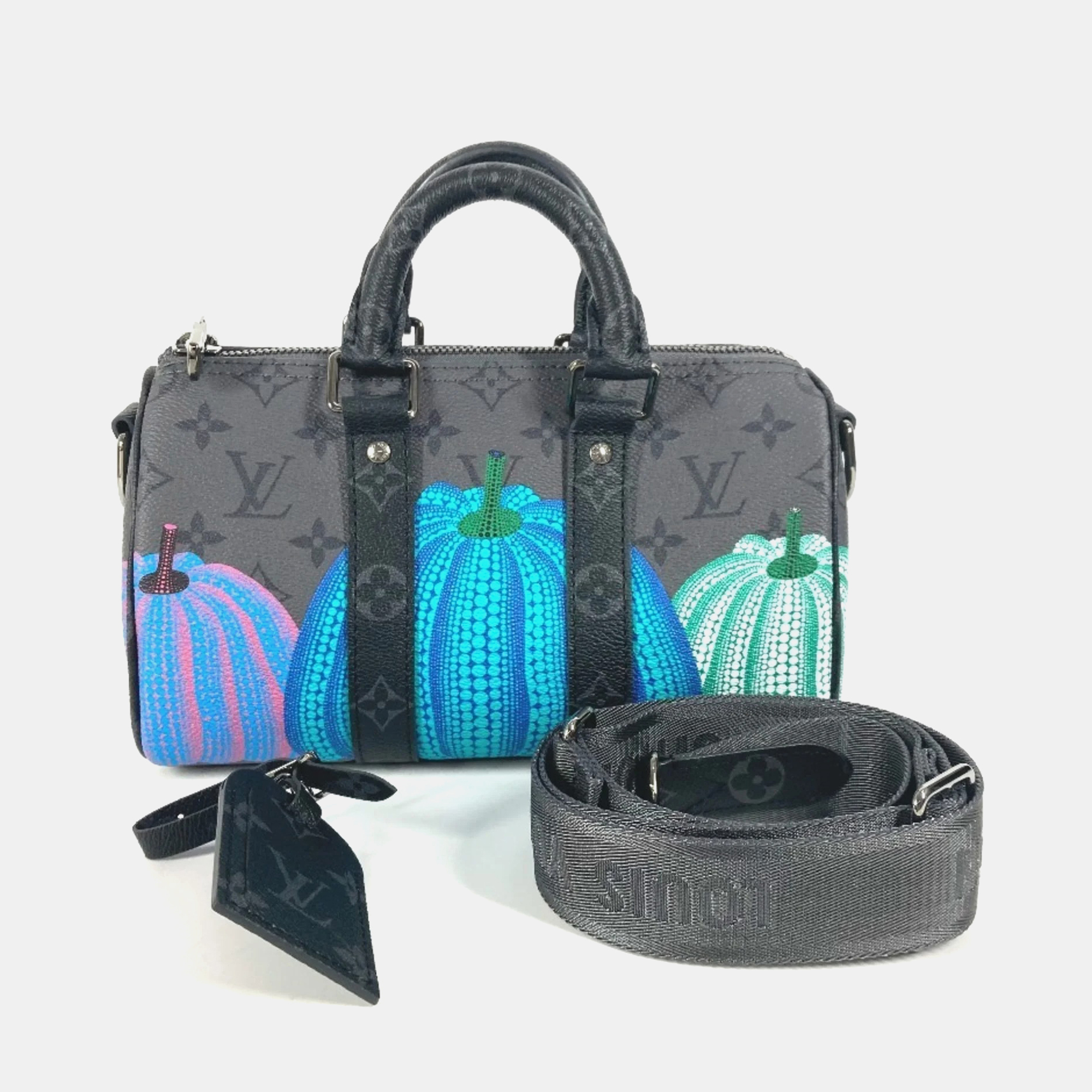 

Louis Vuitton Gray Monogram Pumpkin Keepall Bandouliere 25, Grey