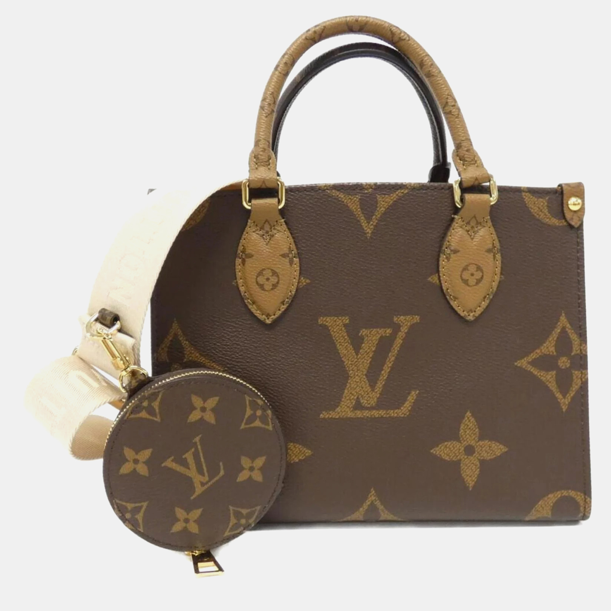 

Louis Vuitton Brown Monogram Giant Canvas OnTheGo PM Tote Bag