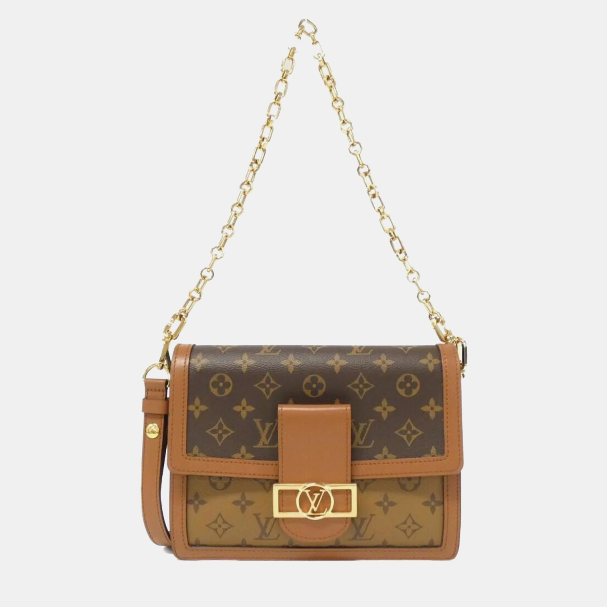 

Louis Vuitton Brown Monogram Reverse Dauphine MM Shoulder Bag