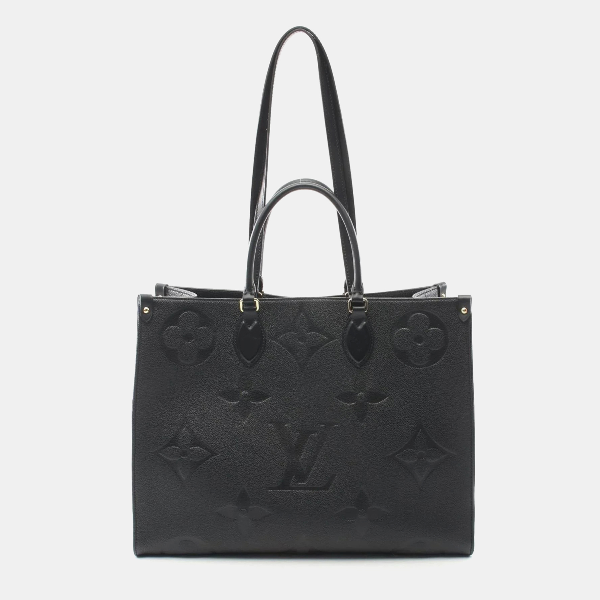 

Louis Vuitton Black Monogram Empreinte OnTheGo GM Tote Bag