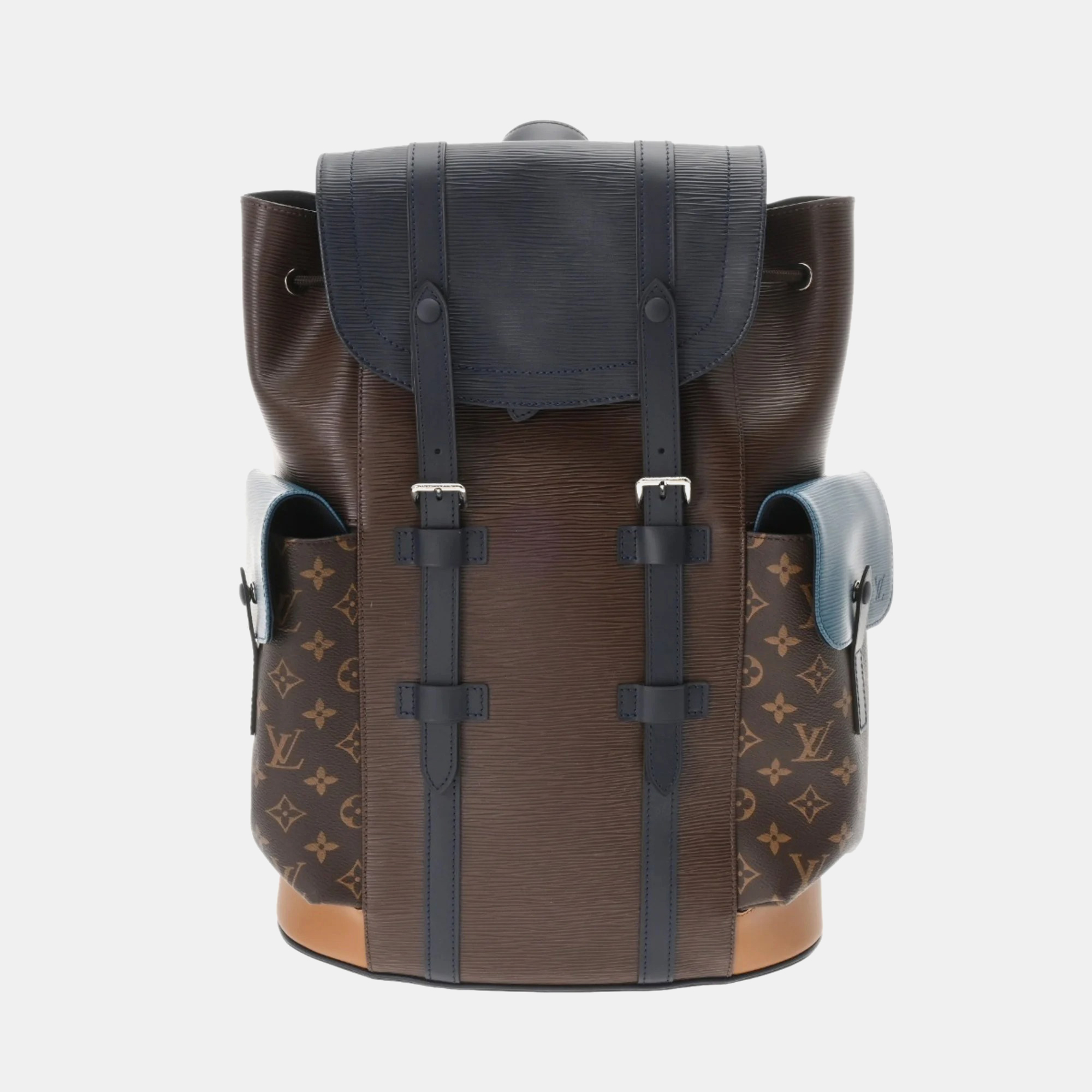 

Louis Vuitton Brown Navy Epi Monogram Christopher PM Backpack