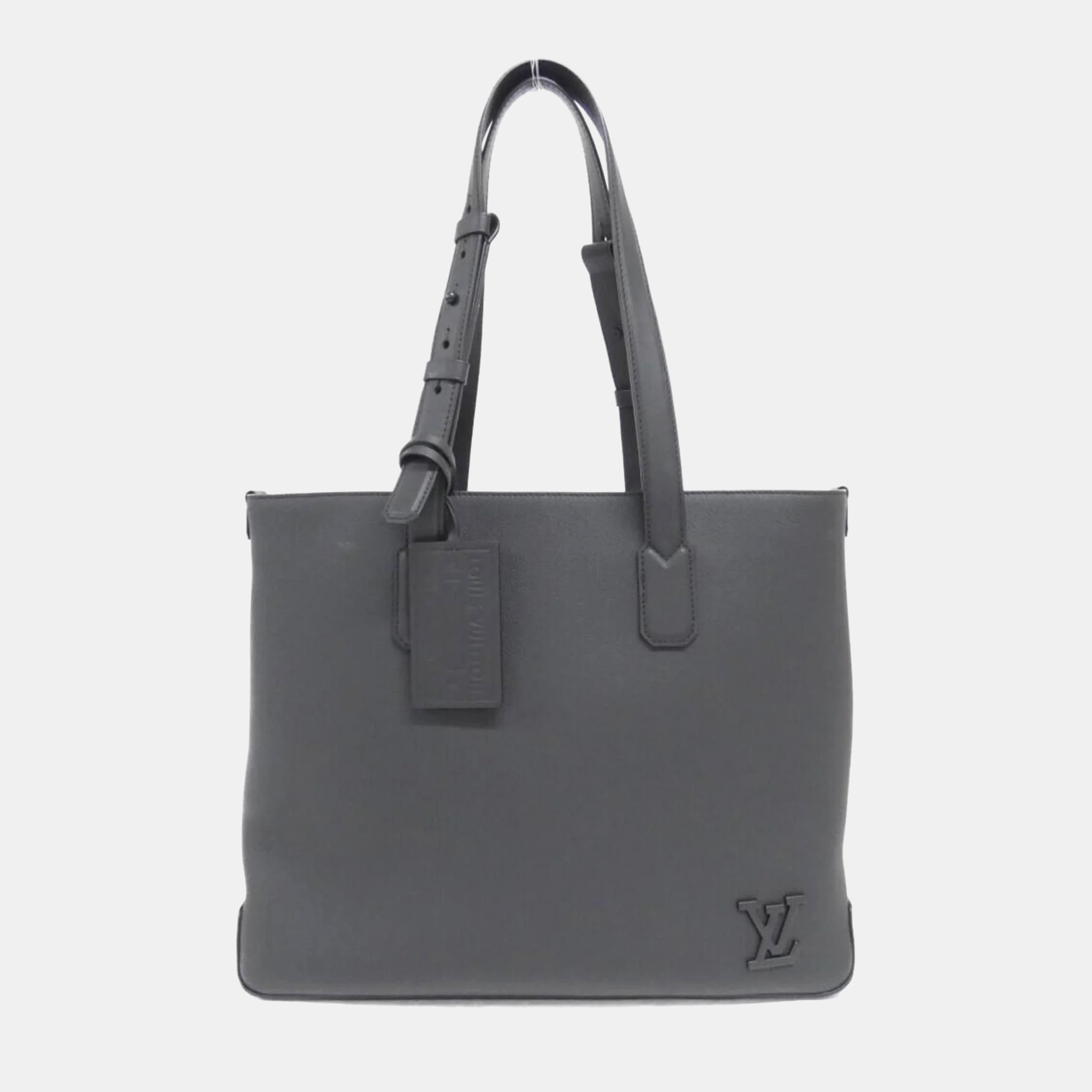 

Louis Vuitton Leather LV Aerogram Fast Tote Bag, Black