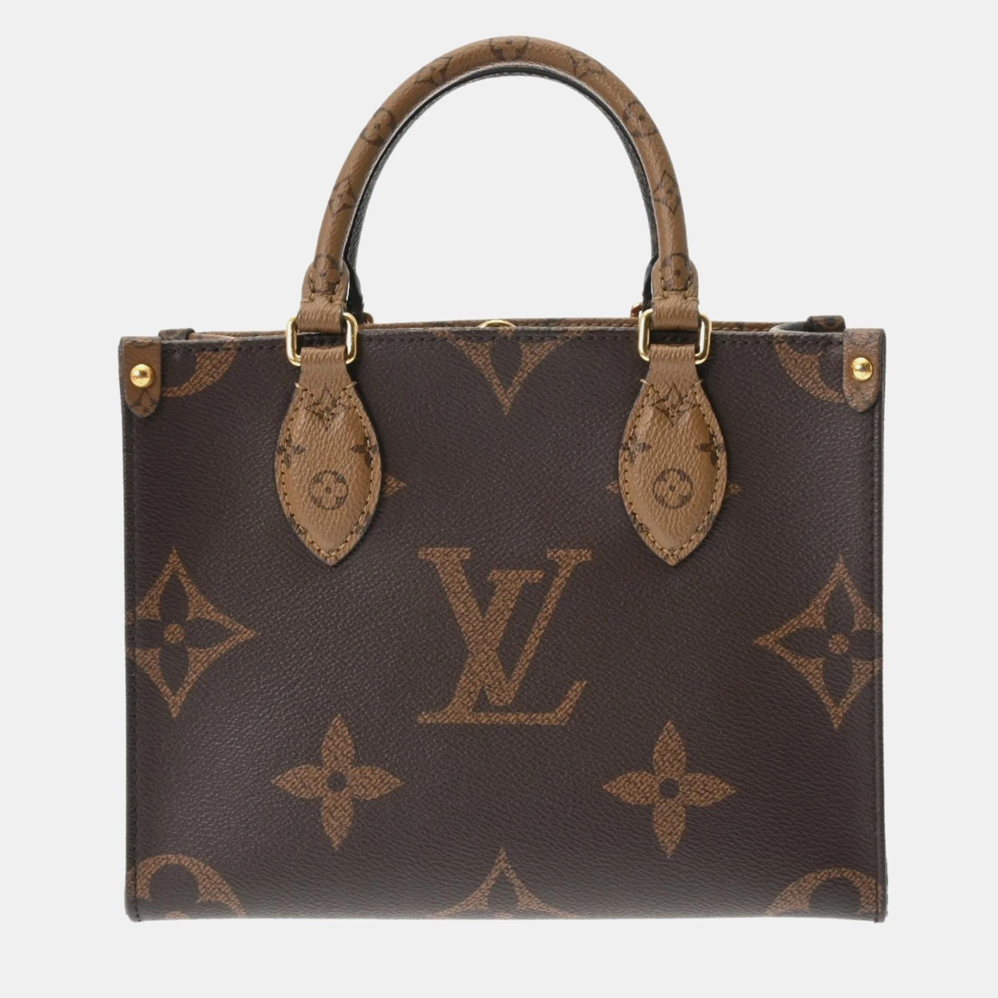 

Louis Vuitton Brown Monogram Reverse OnTheGo PM Tote Bag
