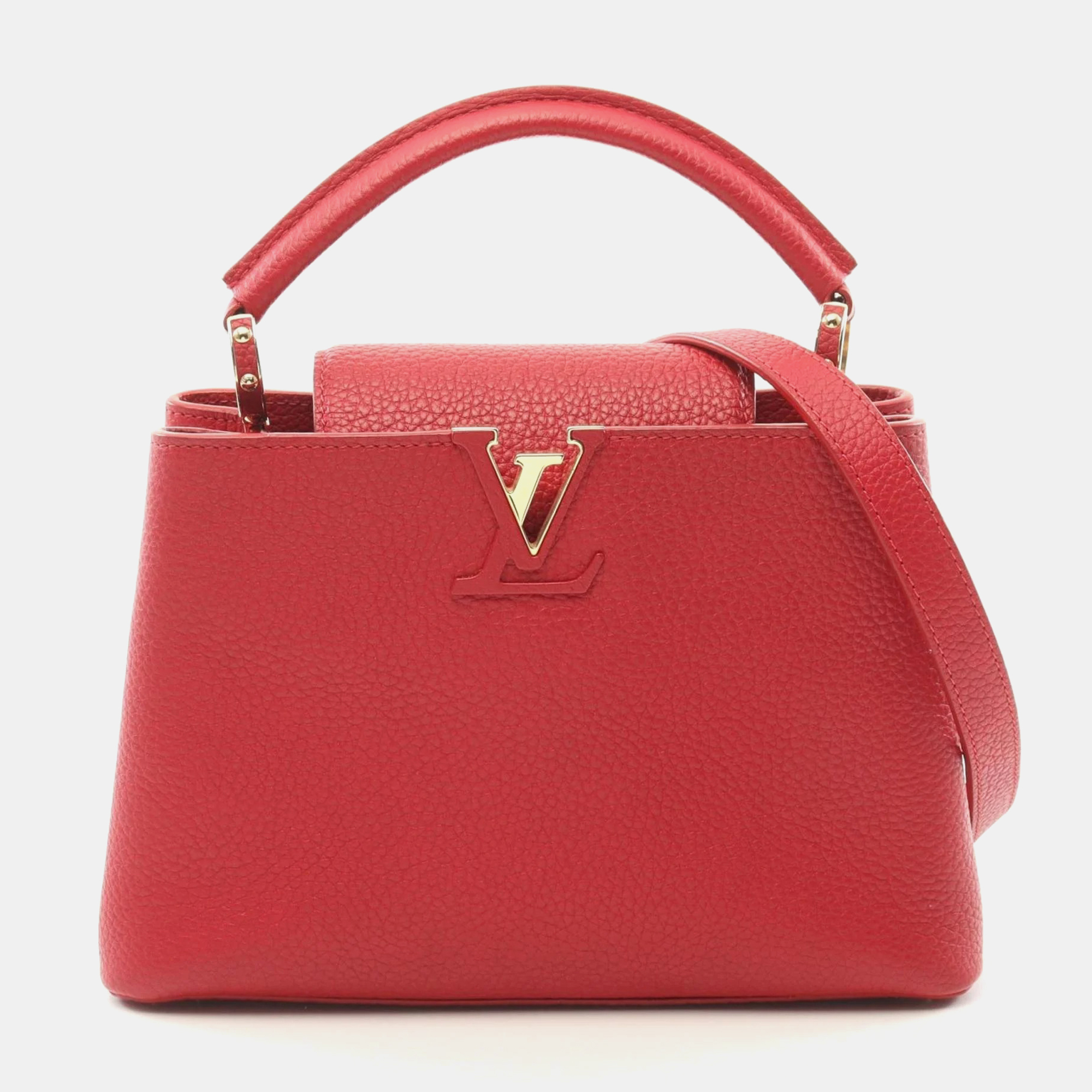 

Louis Vuitton Red Taurillon Leather Capucines BB Handbag