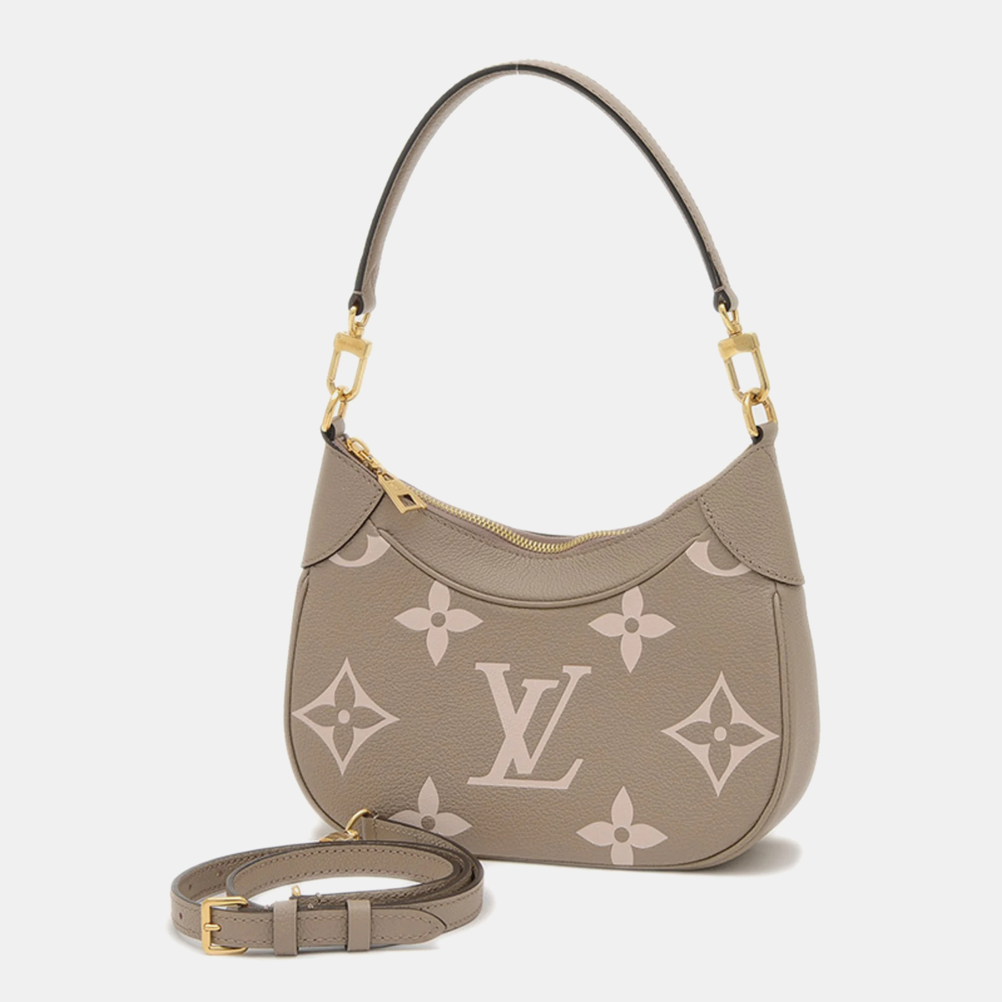 

Louis Vuitton Tourterelle Monogram Empreinte Leather Bagatelle Shoulder Bag, Brown