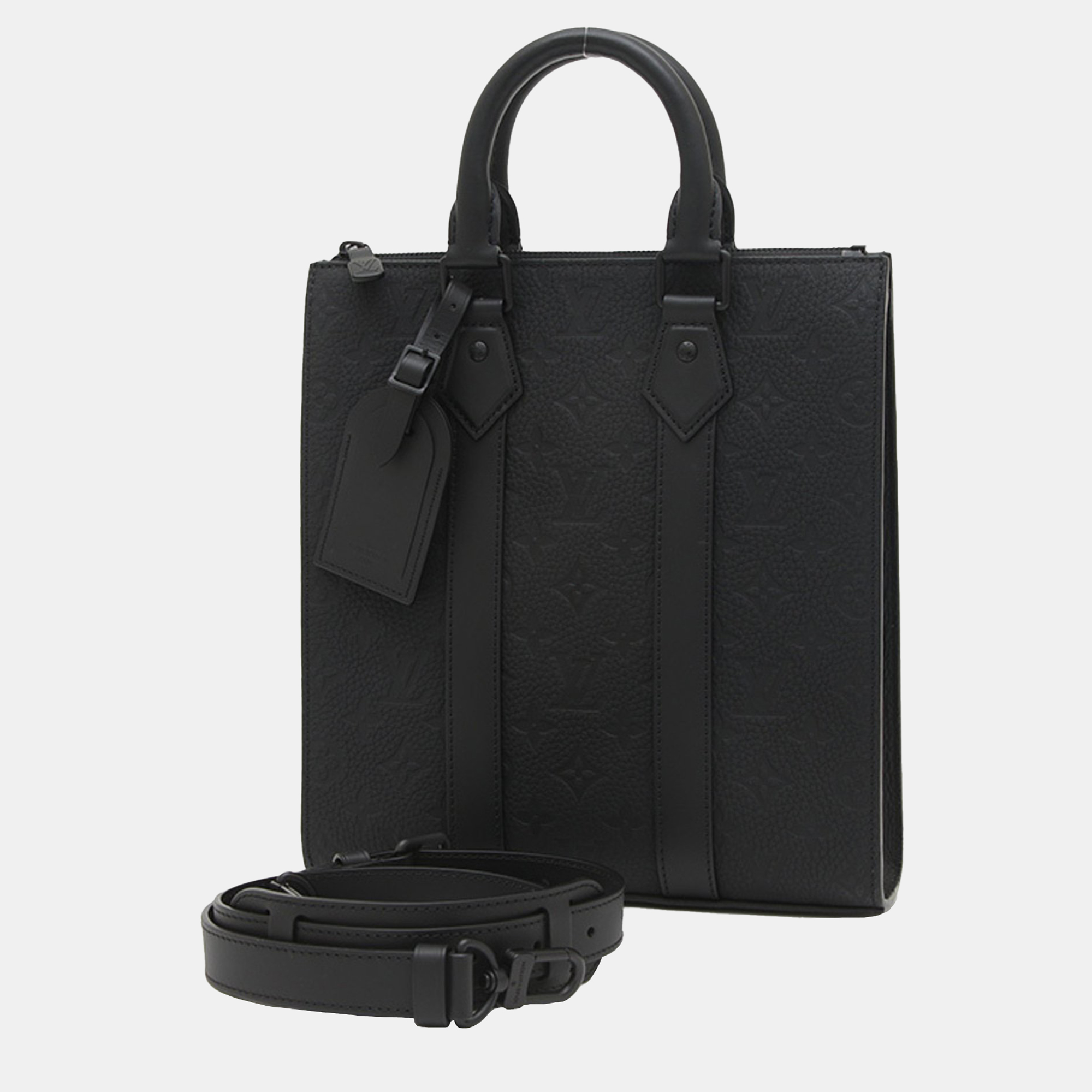 

Louis Vuitton Black Monogram Taurillon Sac Plat Cross Bag