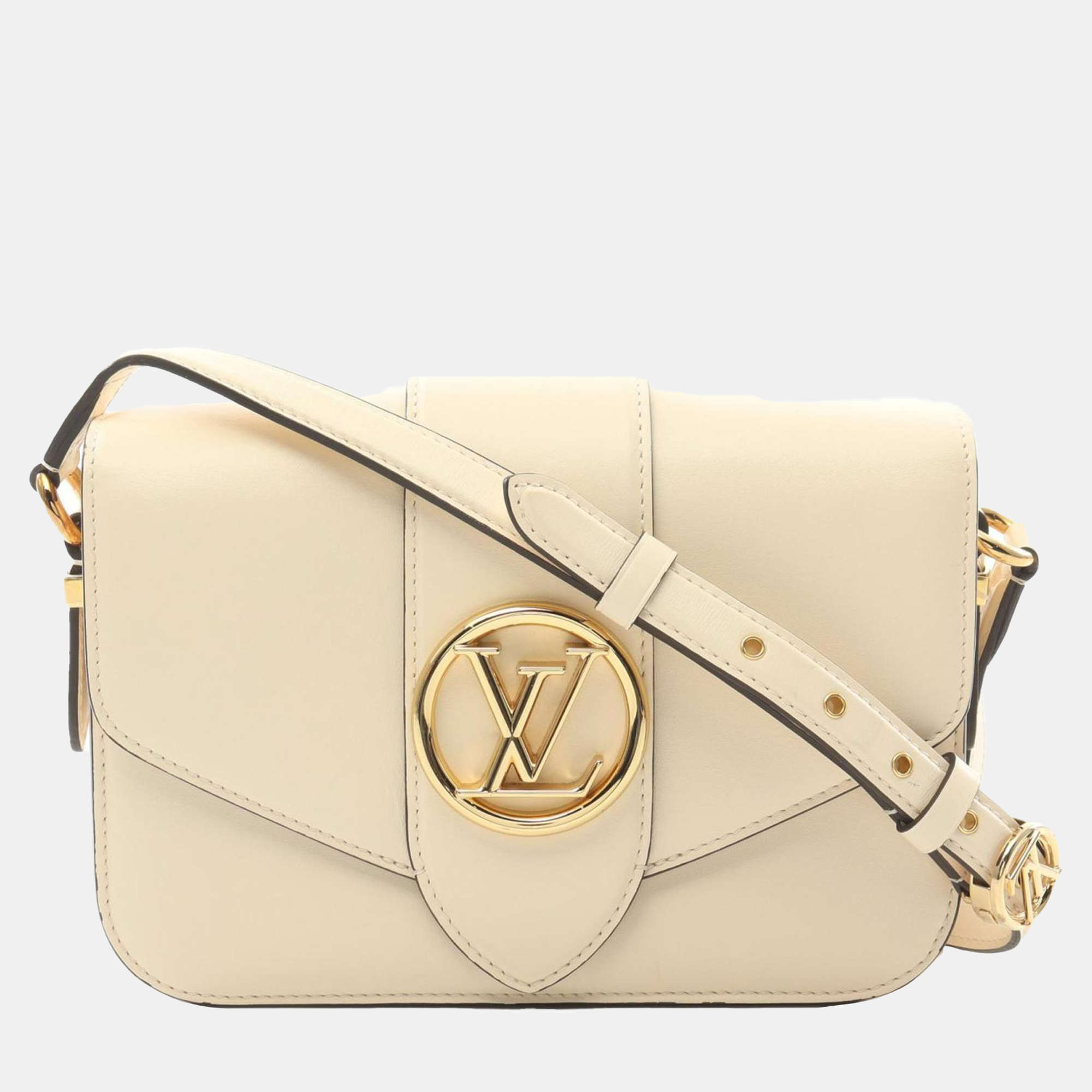 

Louis Vuitton Ivory Leather Lv Pont 9 Pont Neuf Shoulder Bag, White