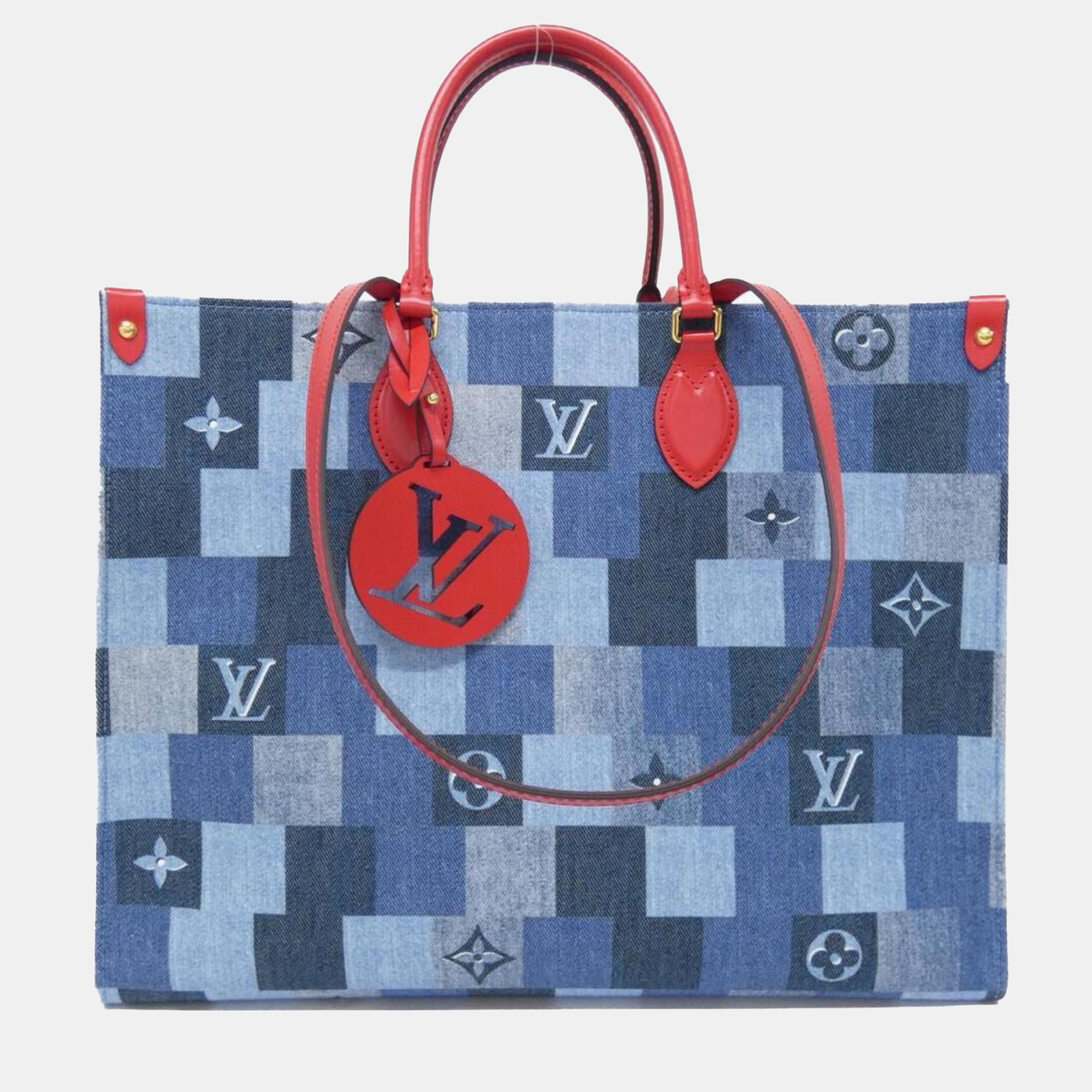 

Louis Vuitton Denim Monogram On-The-Go Gm Handbag, Blue