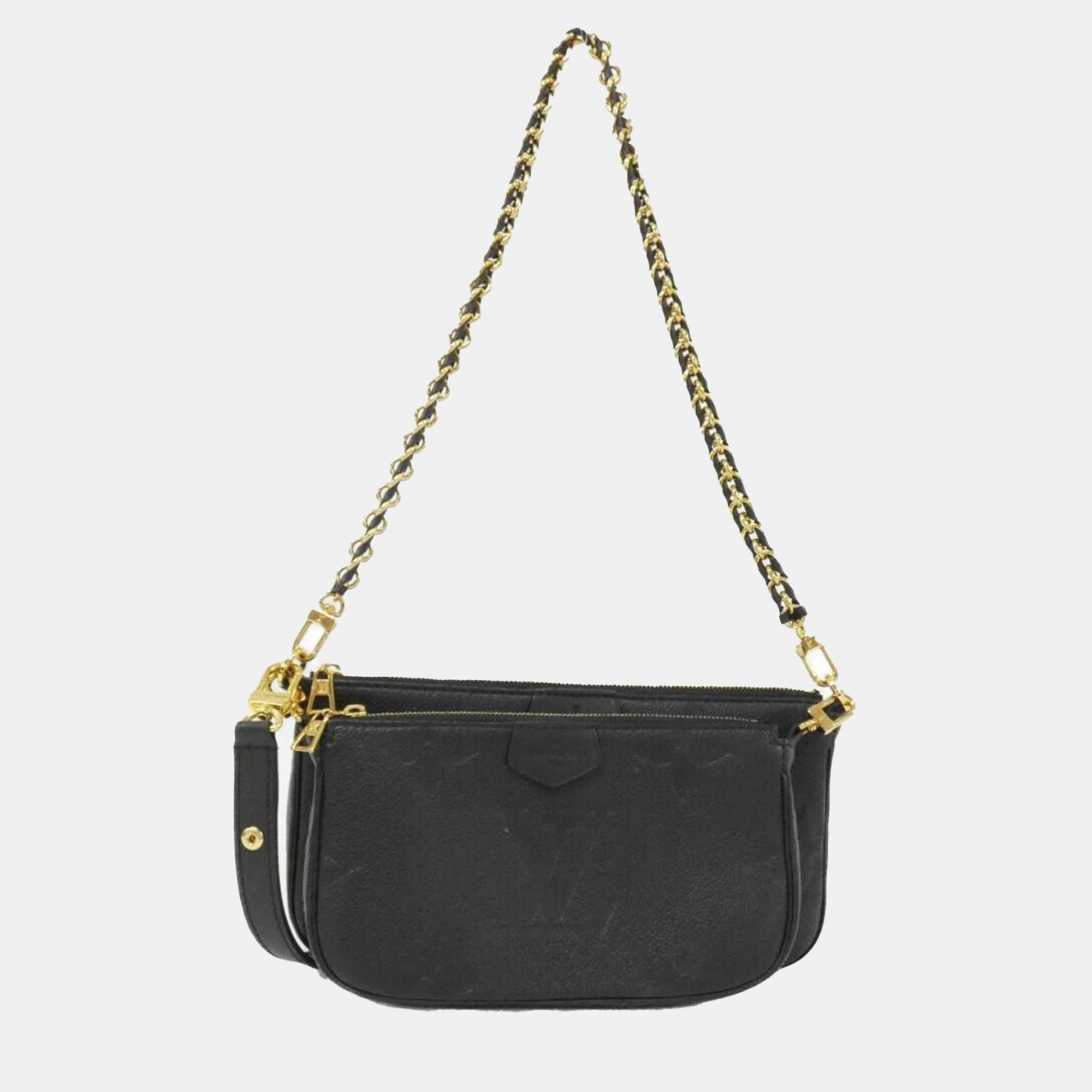 

Louis Vuitton Black Leather Multi Pochette Accessoires Shoulder Bag