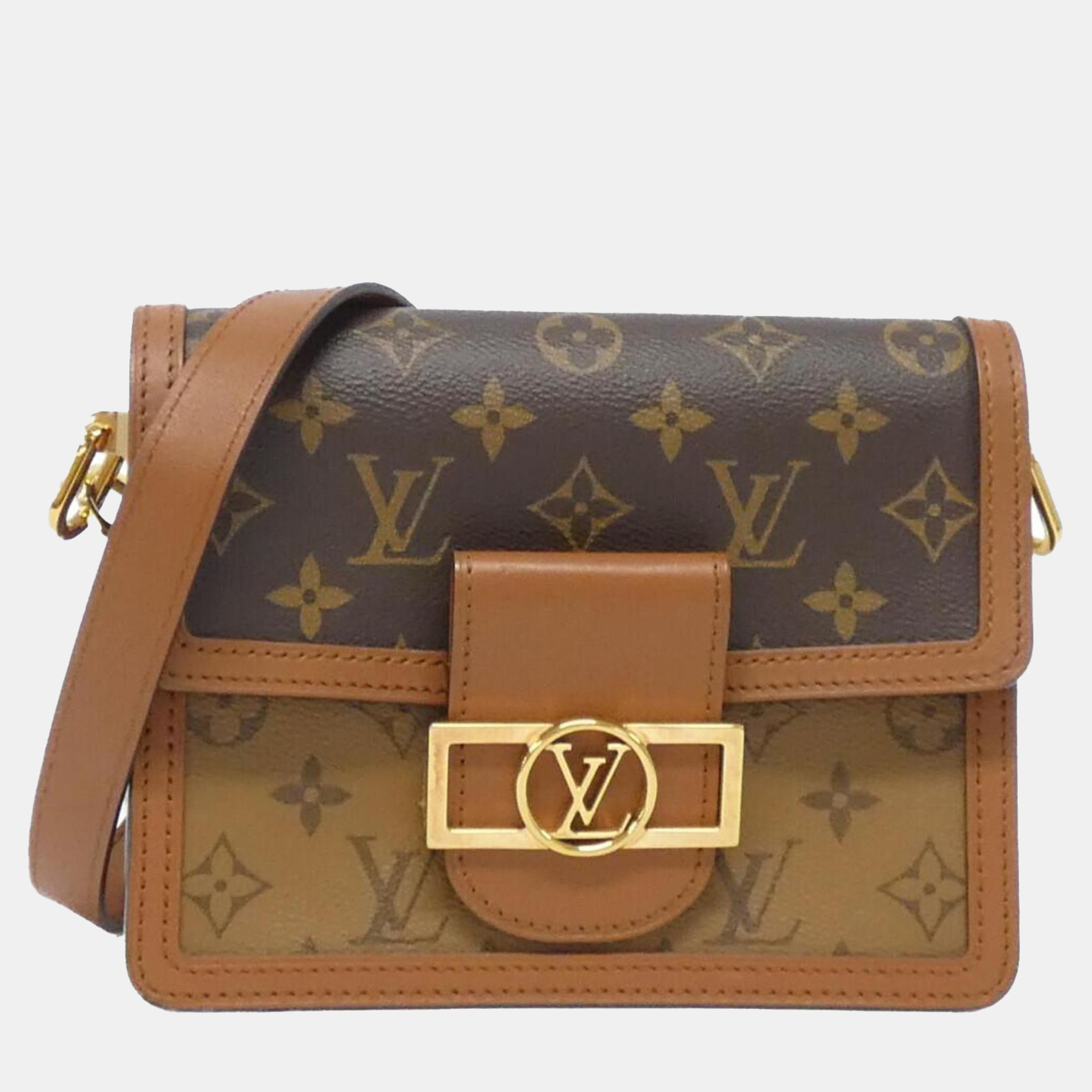 

Louis Vuitton Brown Monogram Reverse Canvas Dauphine Mini Shoulder Bag