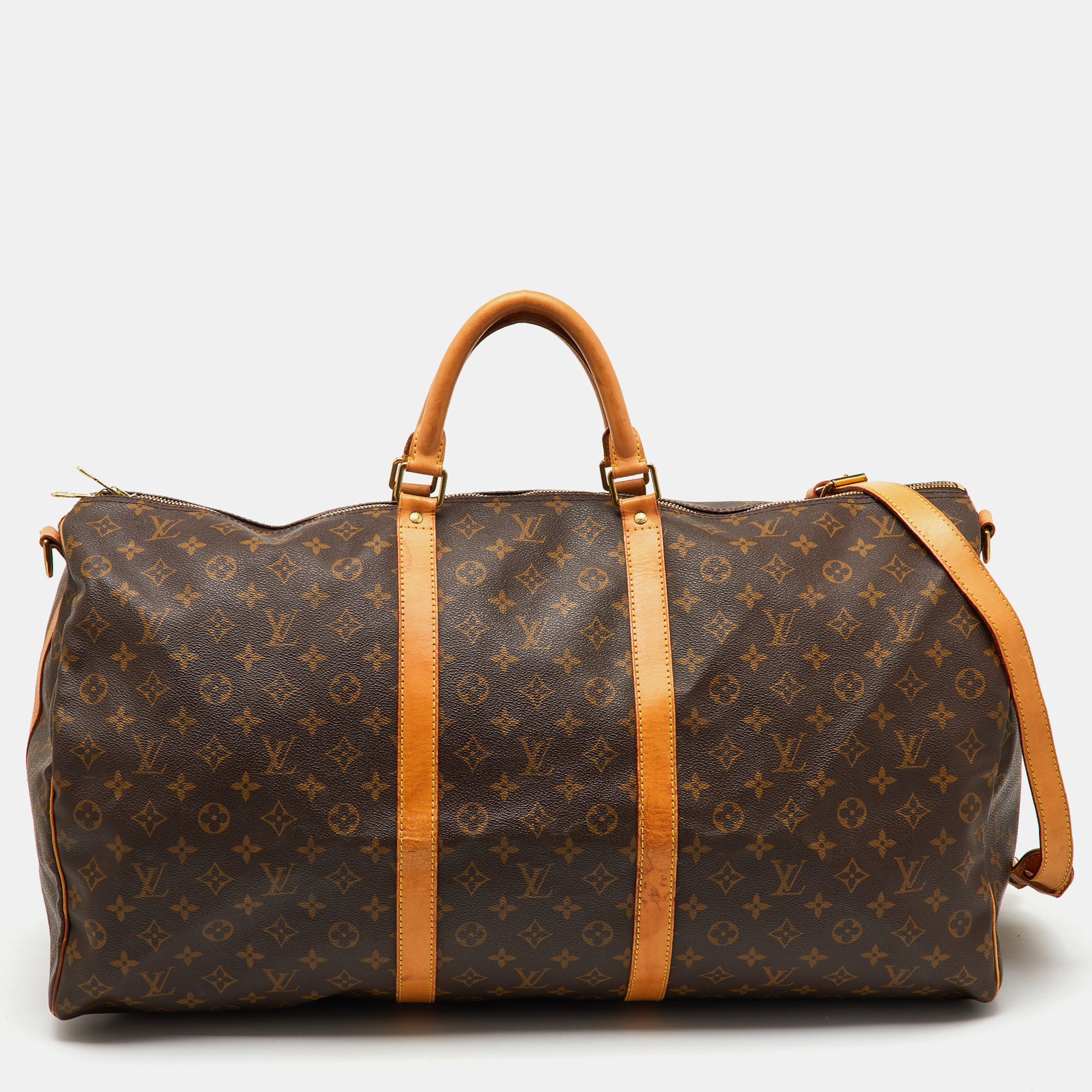 

Louis Vuitton Monogram Canvas Keepall Bandoulière 60 Bag, Brown