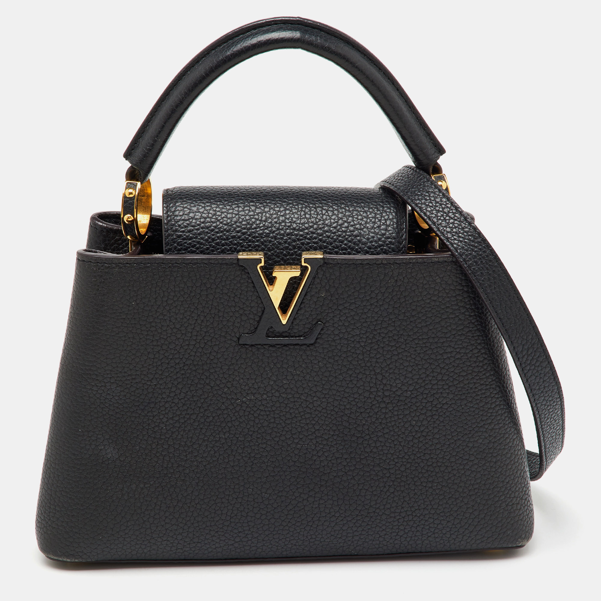

Louis Vuitton Black Leather Capucines BB Bag