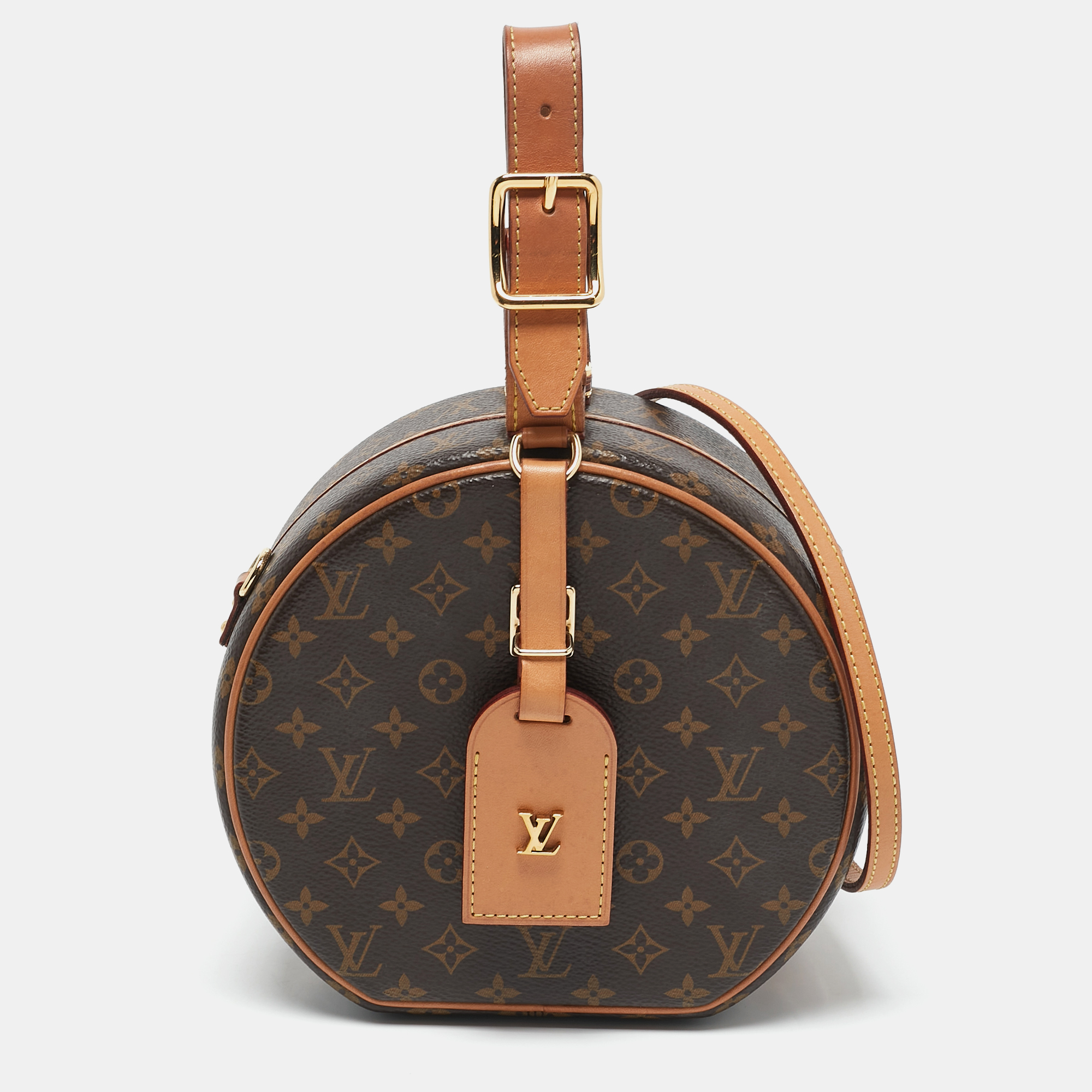 

Louis Vuitton Monogram Canvas Petite Boite Chapeau Bag, Brown