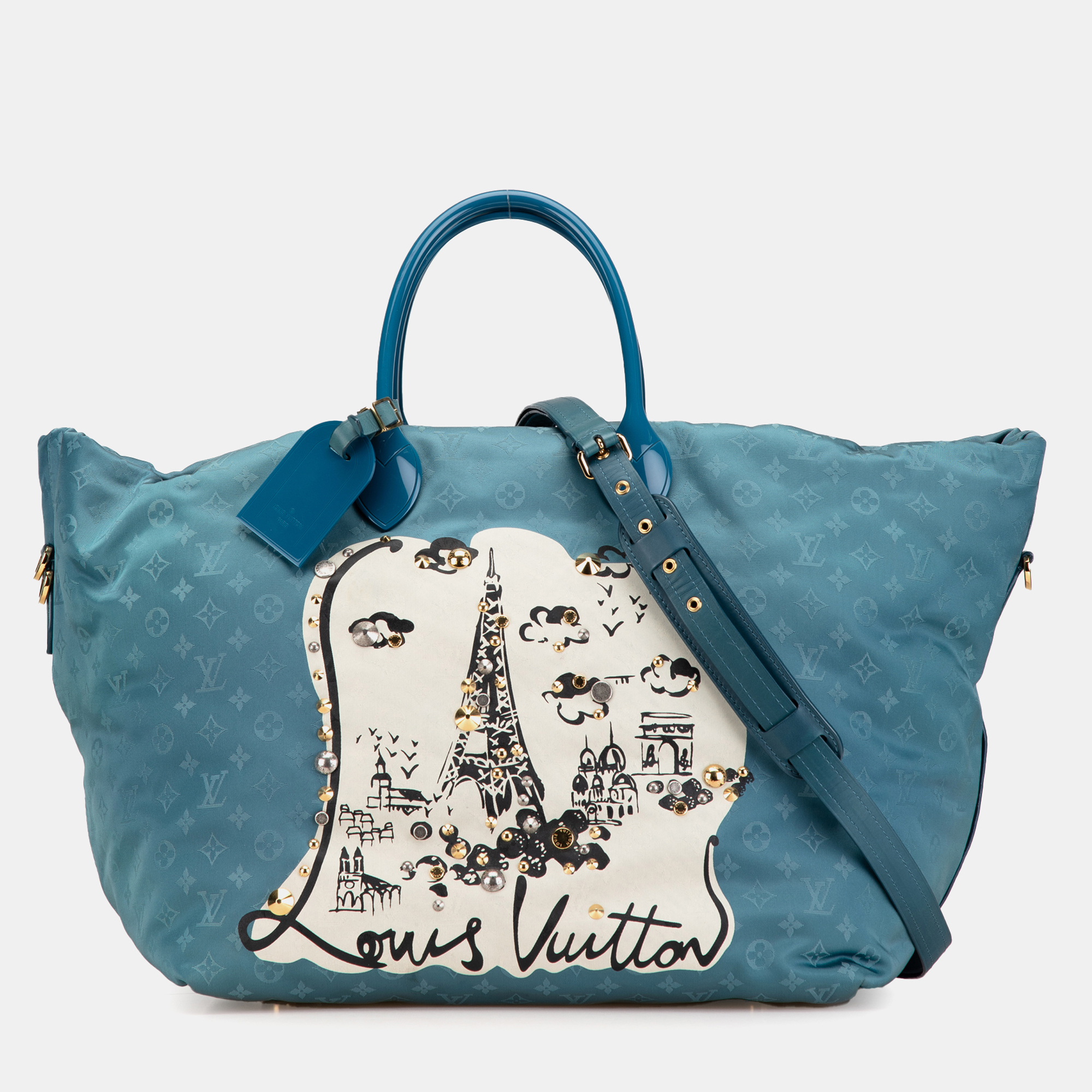 

Louis Vuitton Blue Monogram Nylon Nouvelle Vague Beach Bag