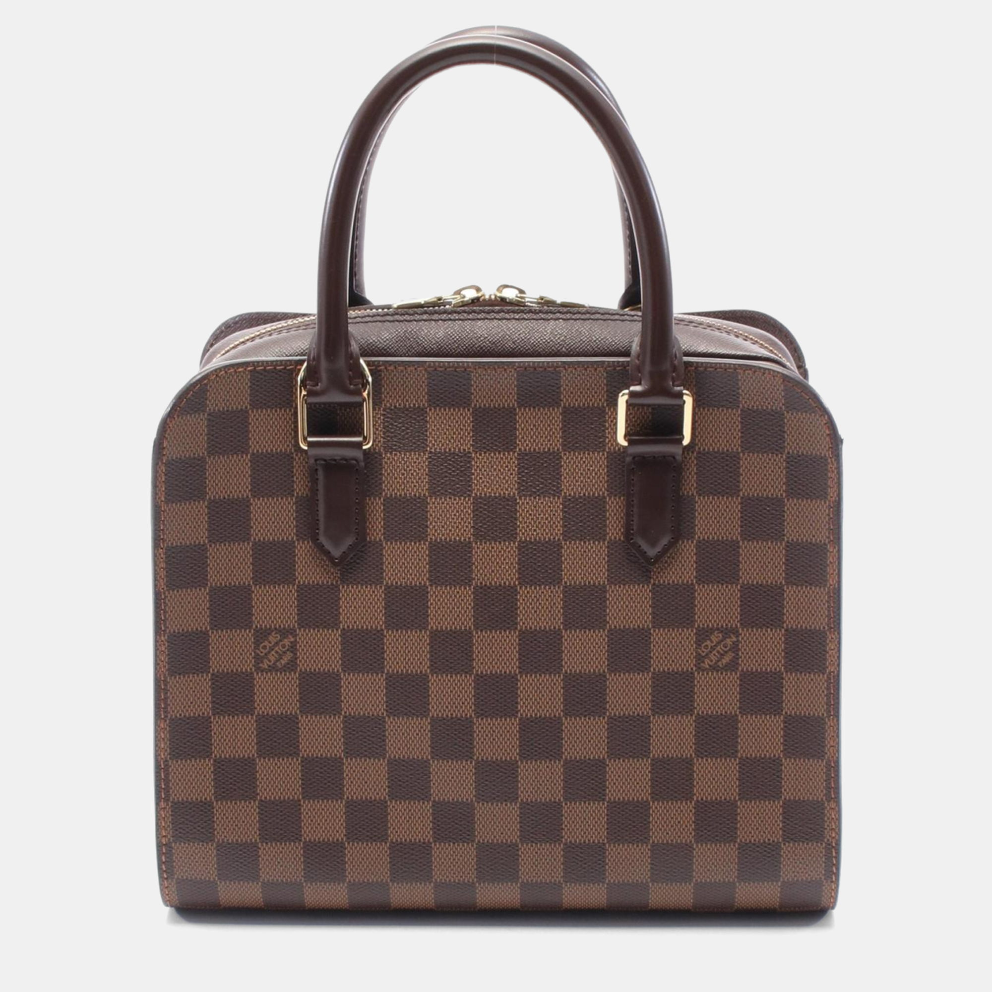

Louis Vuitton Triana Hand Bag Damier Leather Brown Ebene
