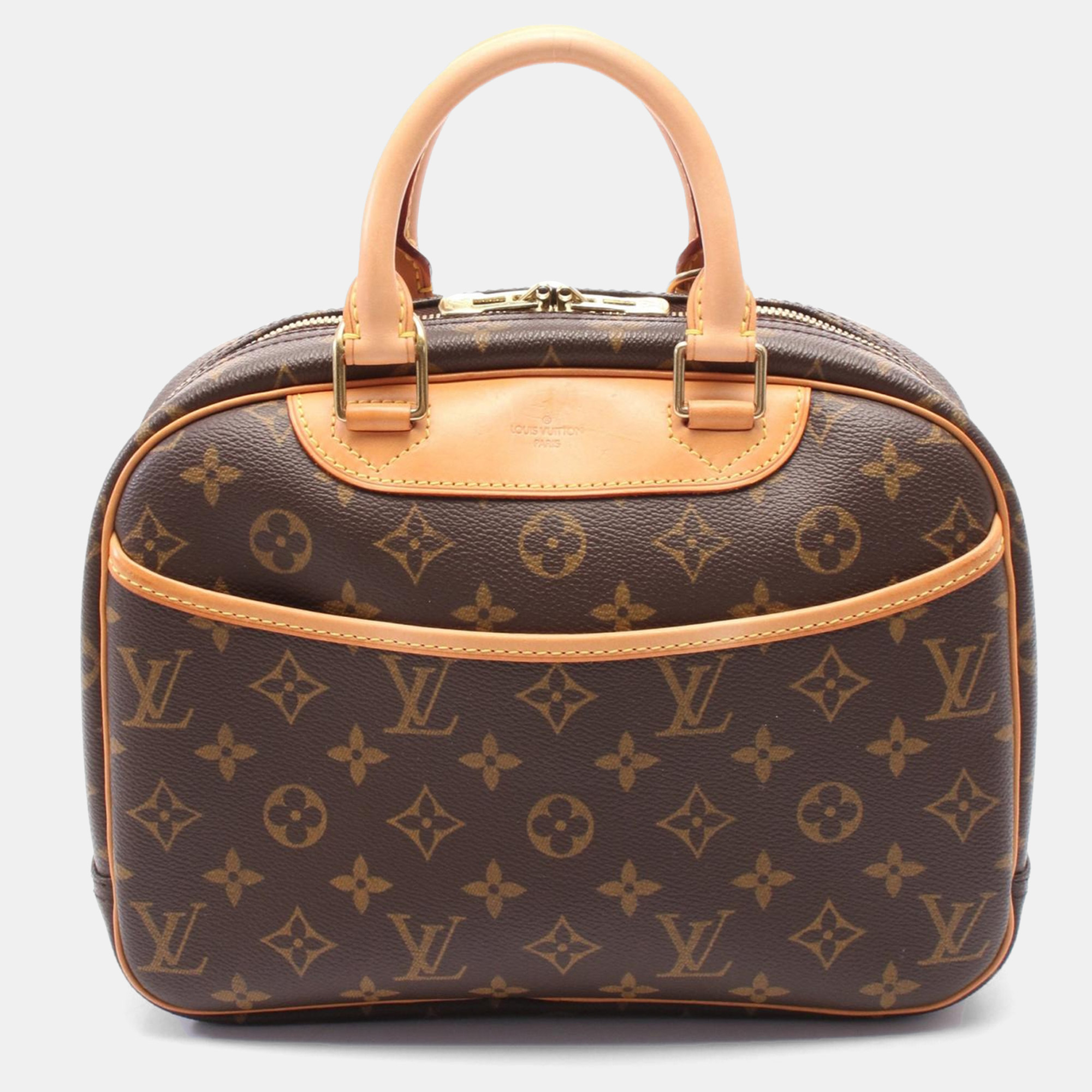 

Louis Vuitton Brown Monogram Leather Trouville Hand Bag