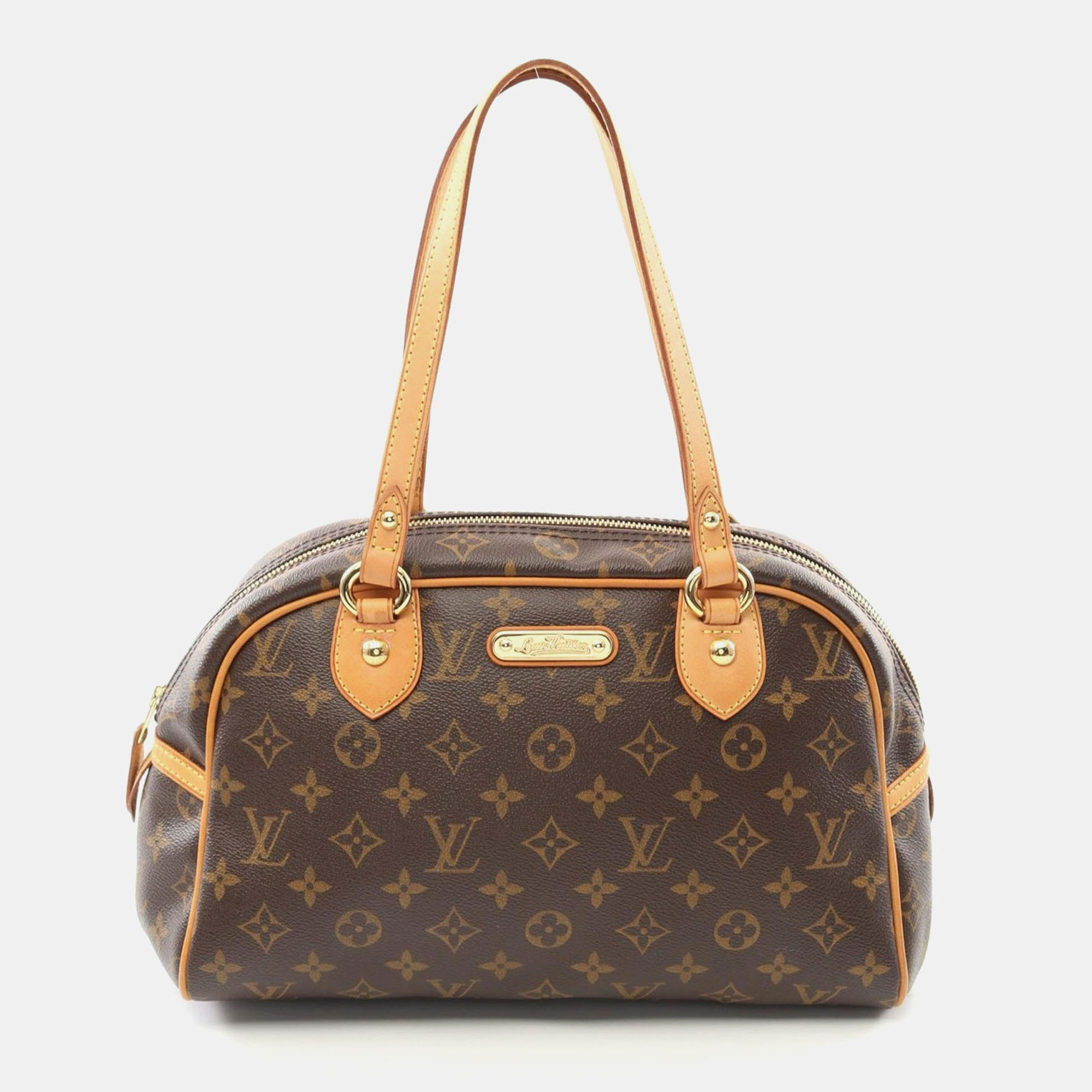 

Louis Vuitton Brown Monogram Leather Montorgueil PM Shoulder Bag