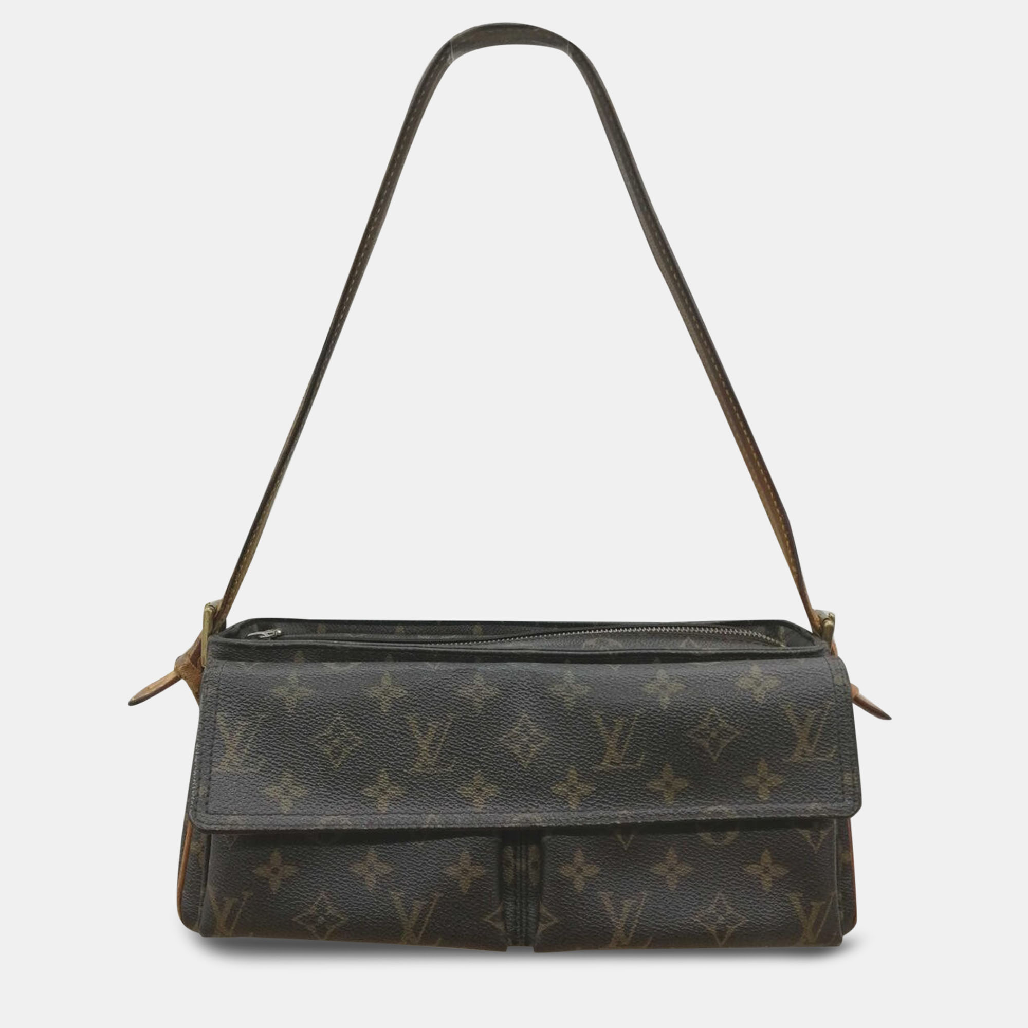 

Louis Vuitton Brown Monogram Leather Vivacite MM Shoulder Bag