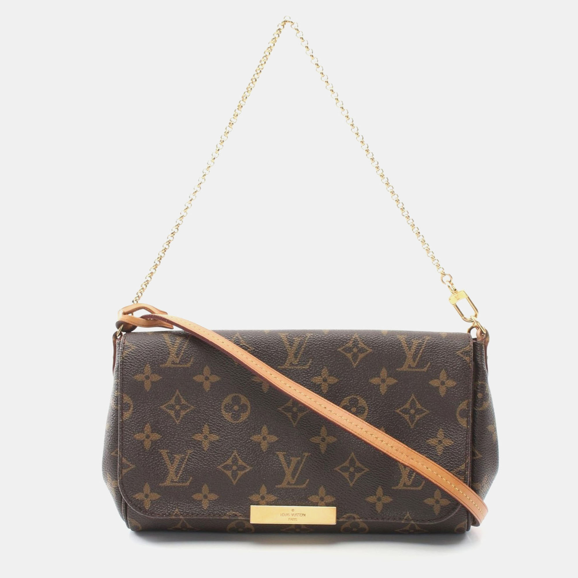 

Louis Vuitton Brown Monogram Leather Favorite MM Shoulder Bag