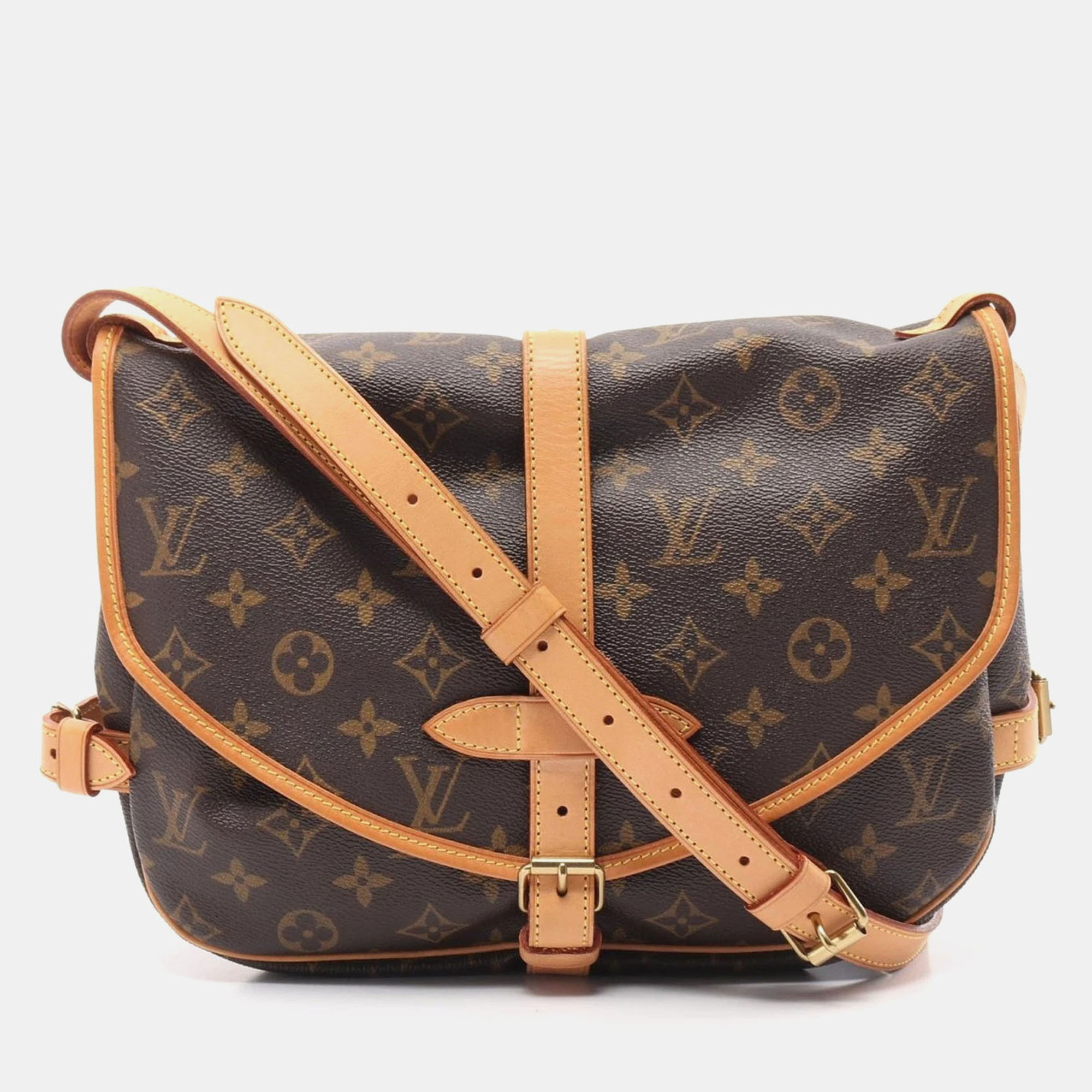

Louis Vuitton Brown Monogram Leather Saumur 30 Shoulder Bag