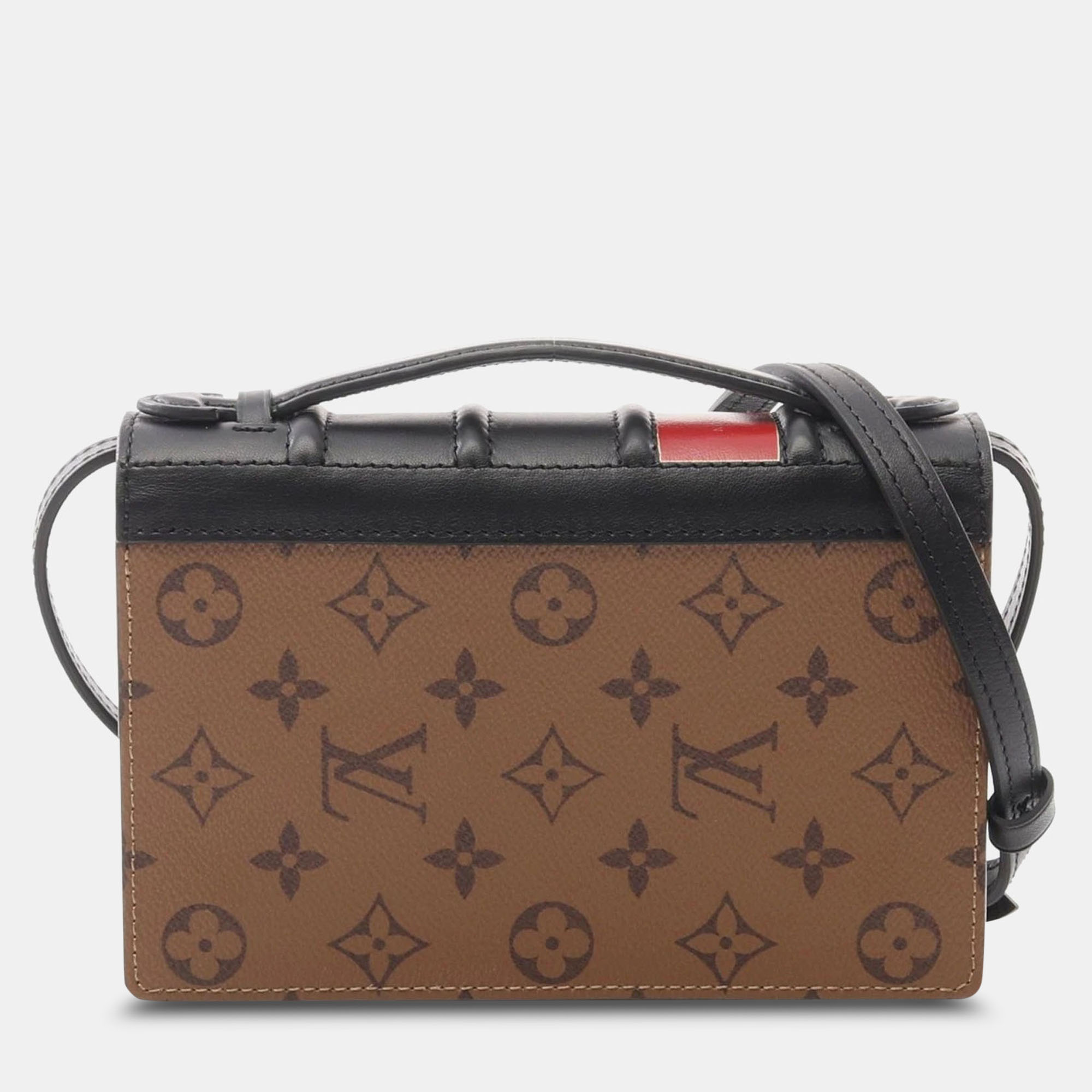 

Louis Vuitton Black Brown Monogram Reverse Book Wallet