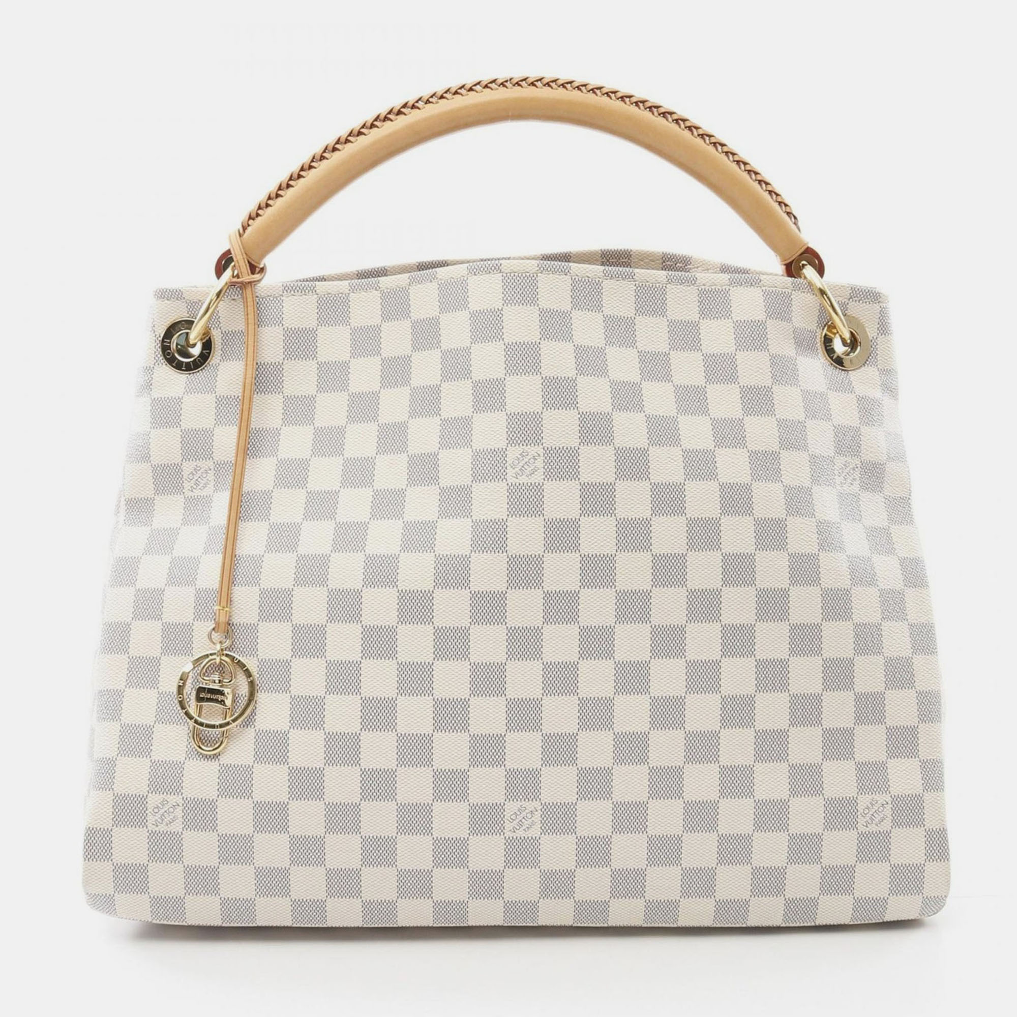 

Louis Vuitton White Damier Azur Artsy MM Shoulder Bag, Grey