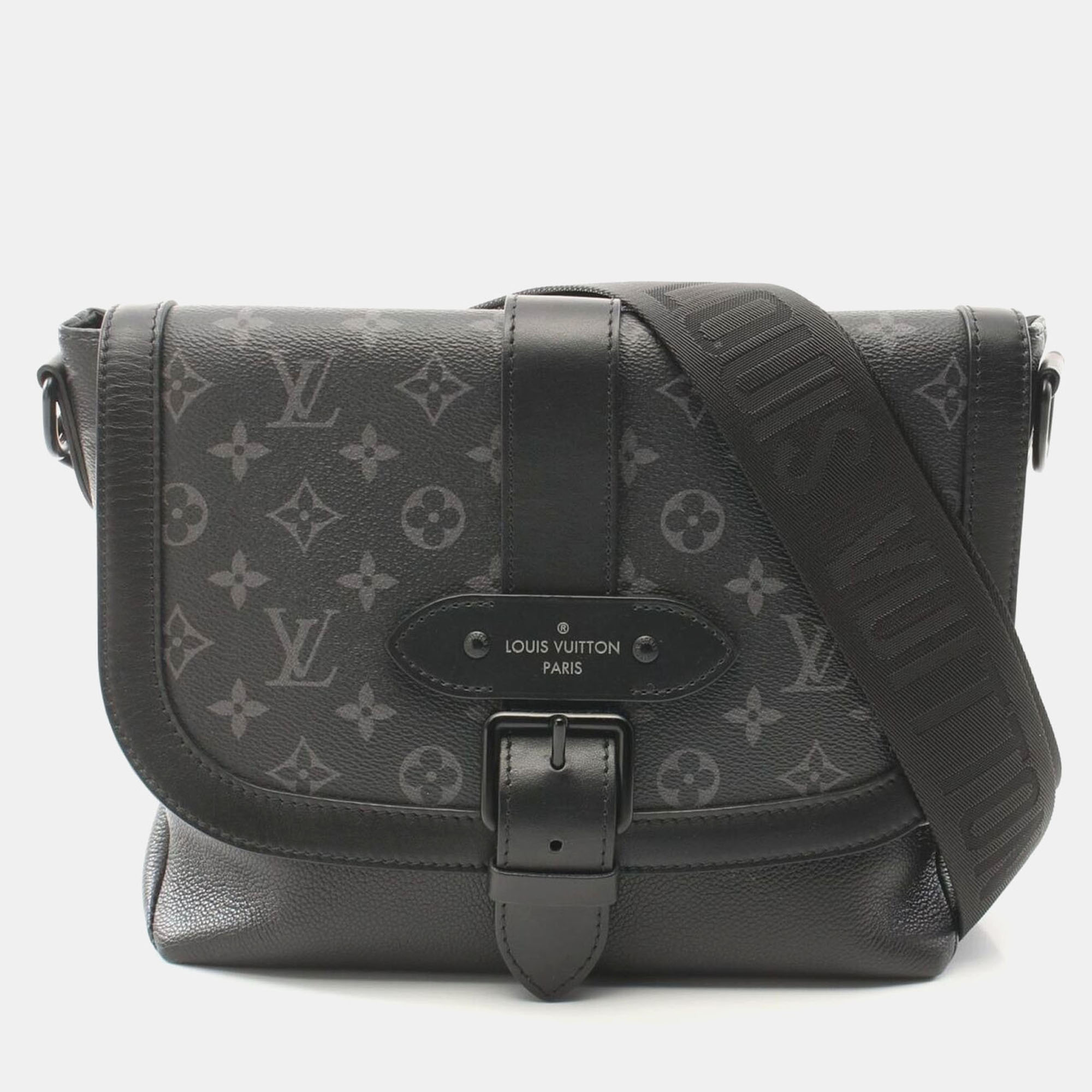 

Louis Vuitton Black Monogram Eclipse Saumur Messenger Shoulder Bag